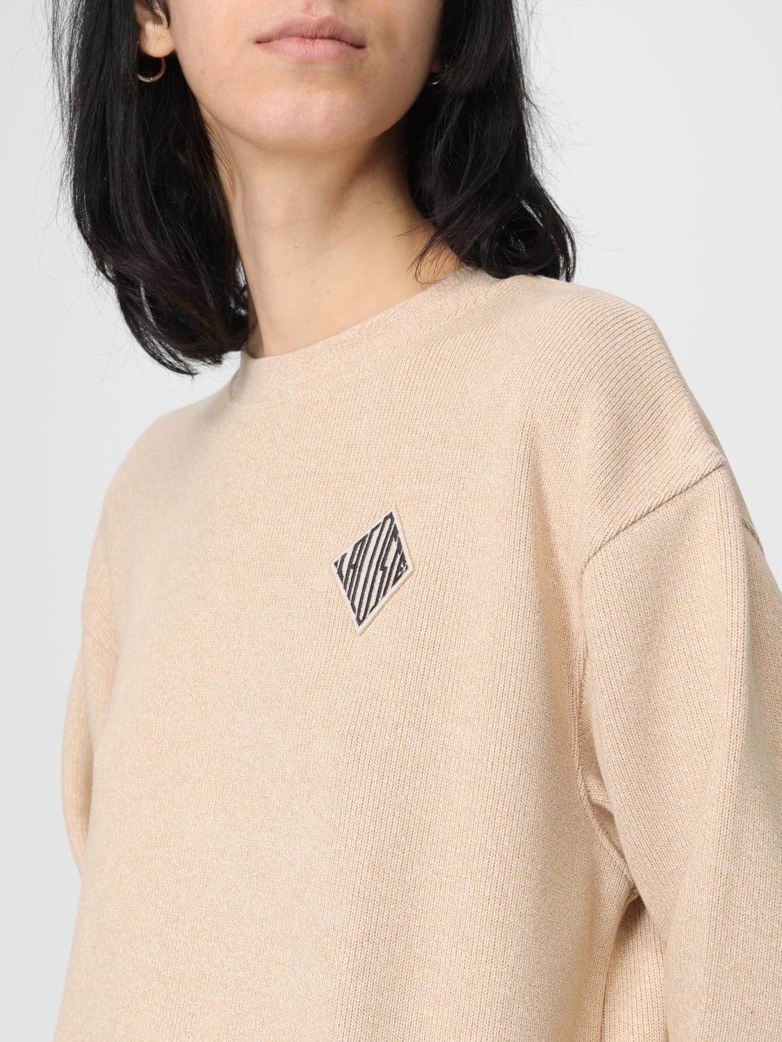 LACOSTE SWEATSHIRT: Sweatshirt woman Lacoste, Beige - Img 4