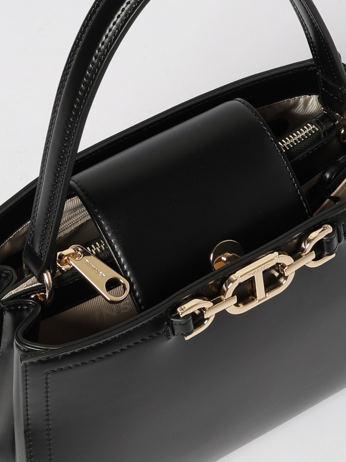 TWINSET HANDTASCHE: Schultertasche damen Twinset, Schwarz - Img 3