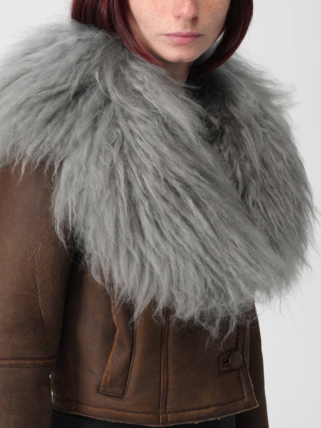 PATRIZIA PEPE JACKET: Jacket woman Patrizia Pepe, Brown - Img 4