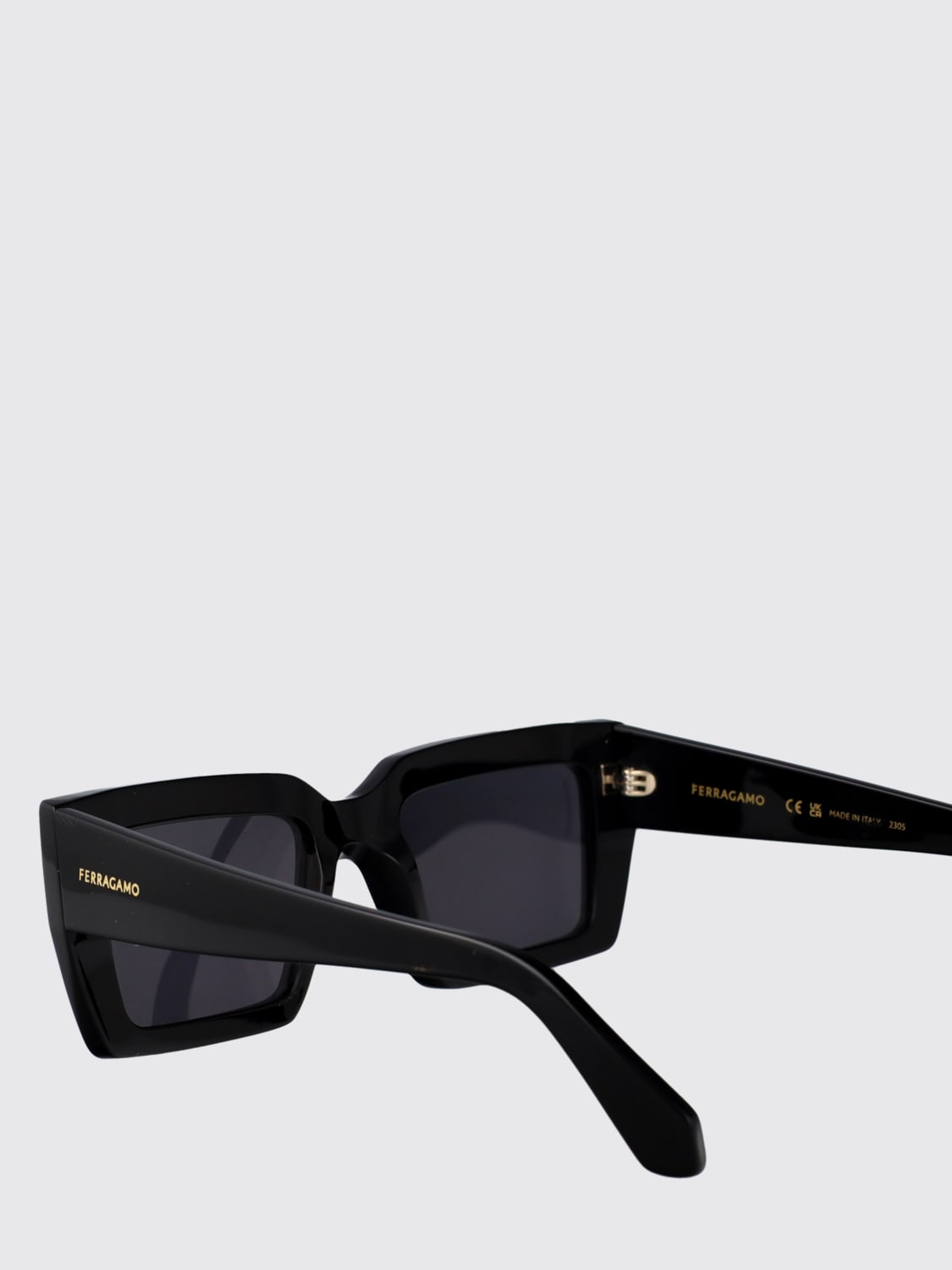 FERRAGAMO LUNETTES DE SOLEIL: Lunettes de soleil femme Ferragamo, Noir - Img 3