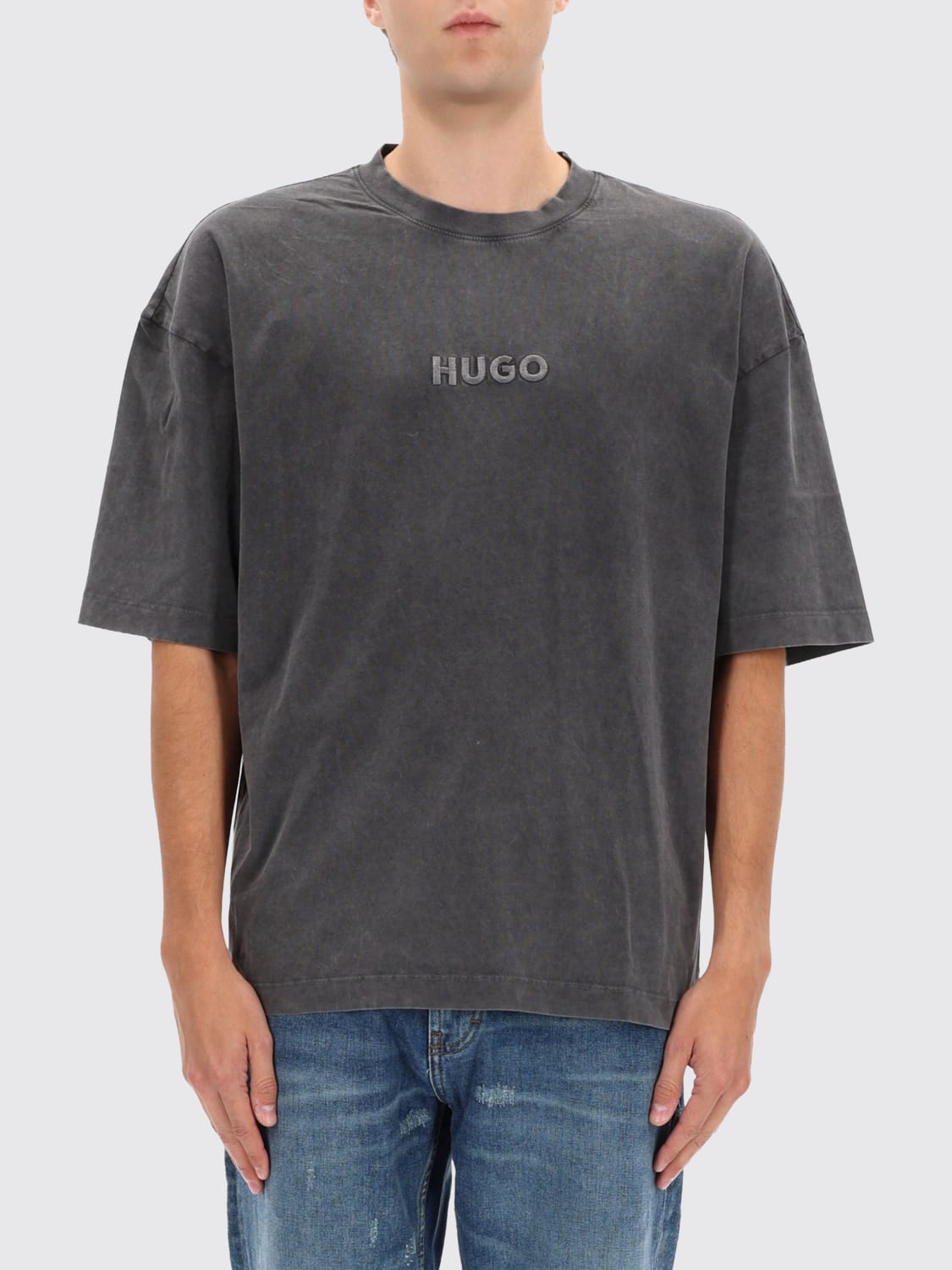 HUGO T-SHIRT: T-shirt men Hugo, Grey - Img 1