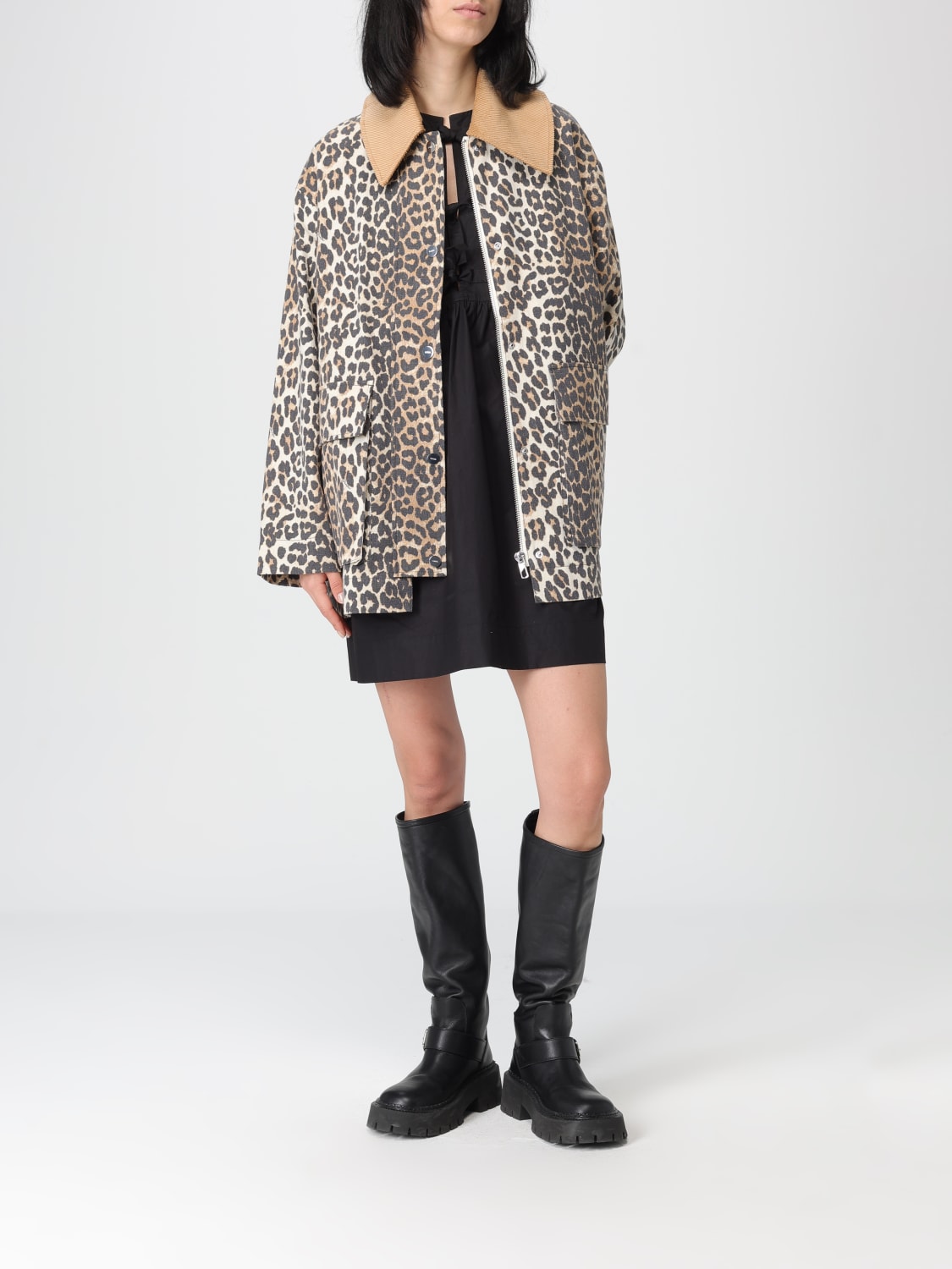 GANNI VESTE: Blazer femme Ganni, Marron - Img 2