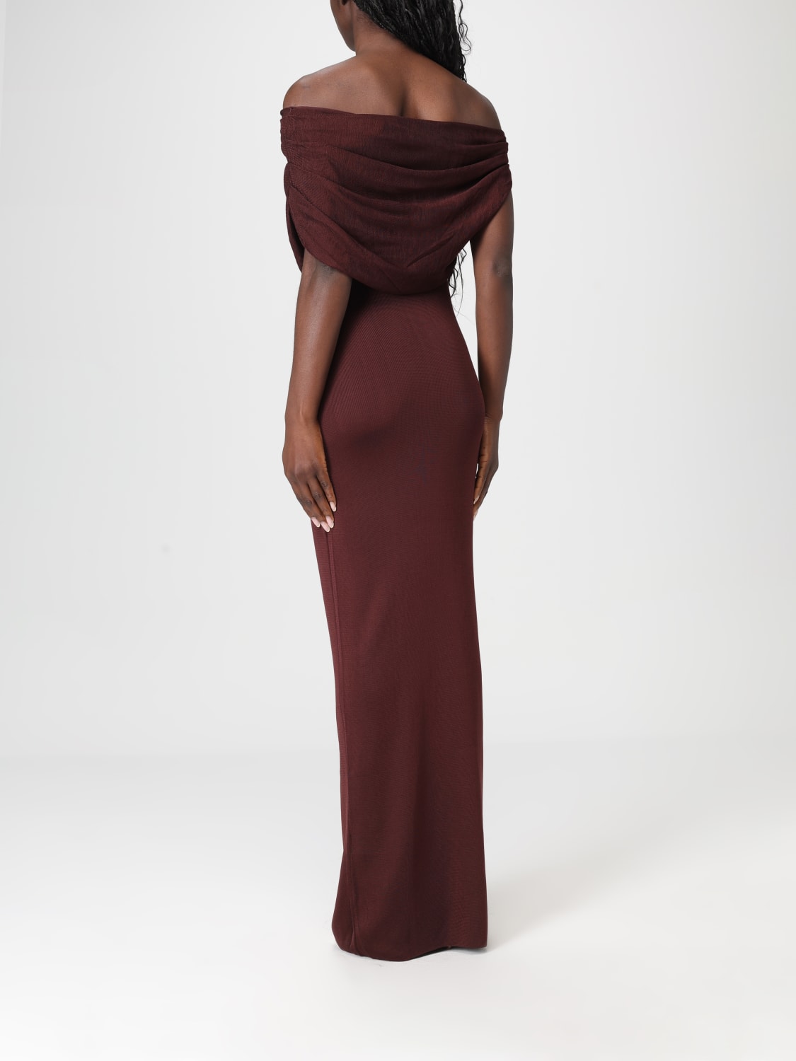 SELF-PORTRAIT ROBE: Robe femme Self-portrait, Marron - Img 2