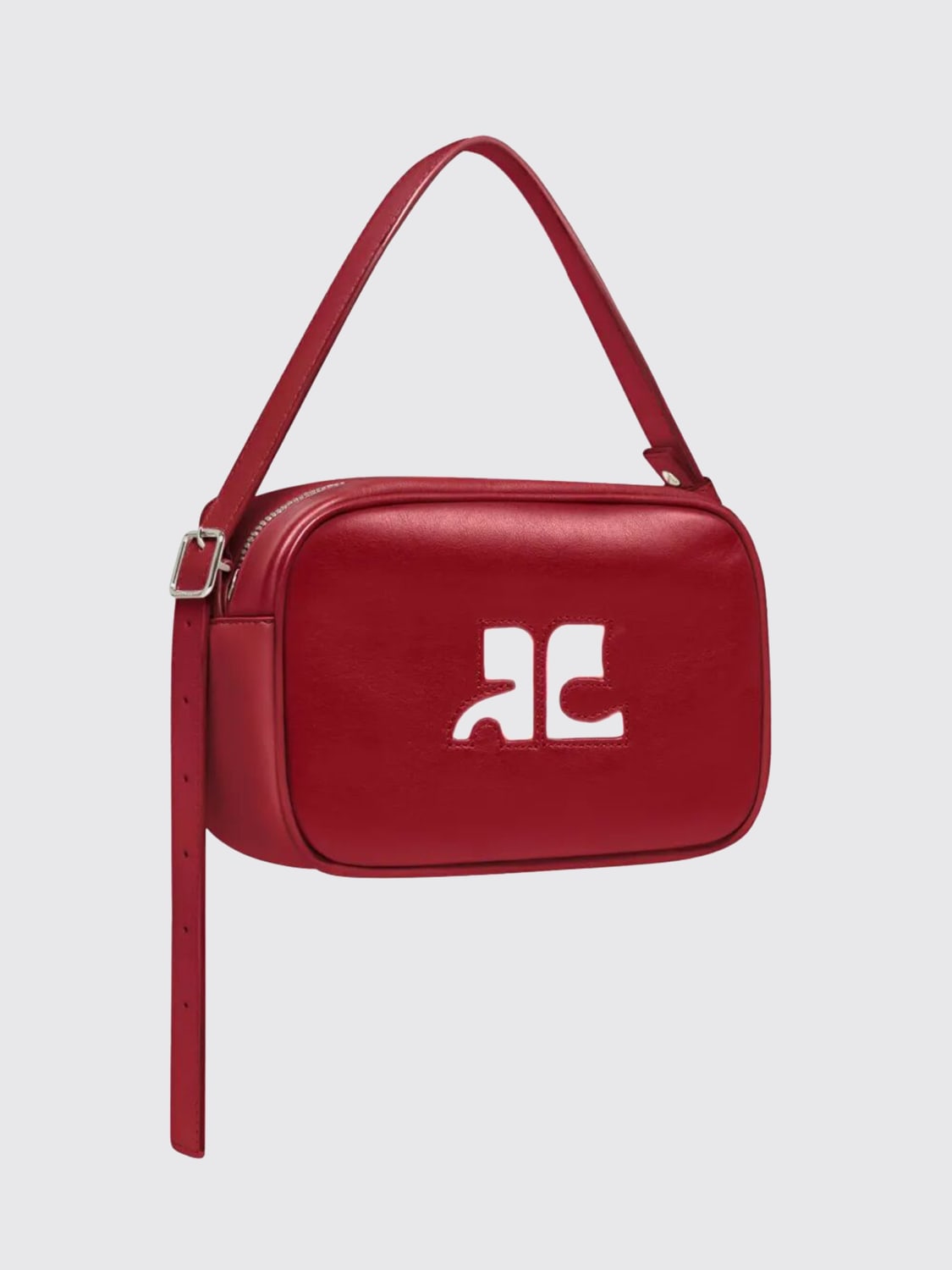 COURRÈGES UMHÄNGETASCHE: Schultertasche damen CourrÈges, Rot - Img 3