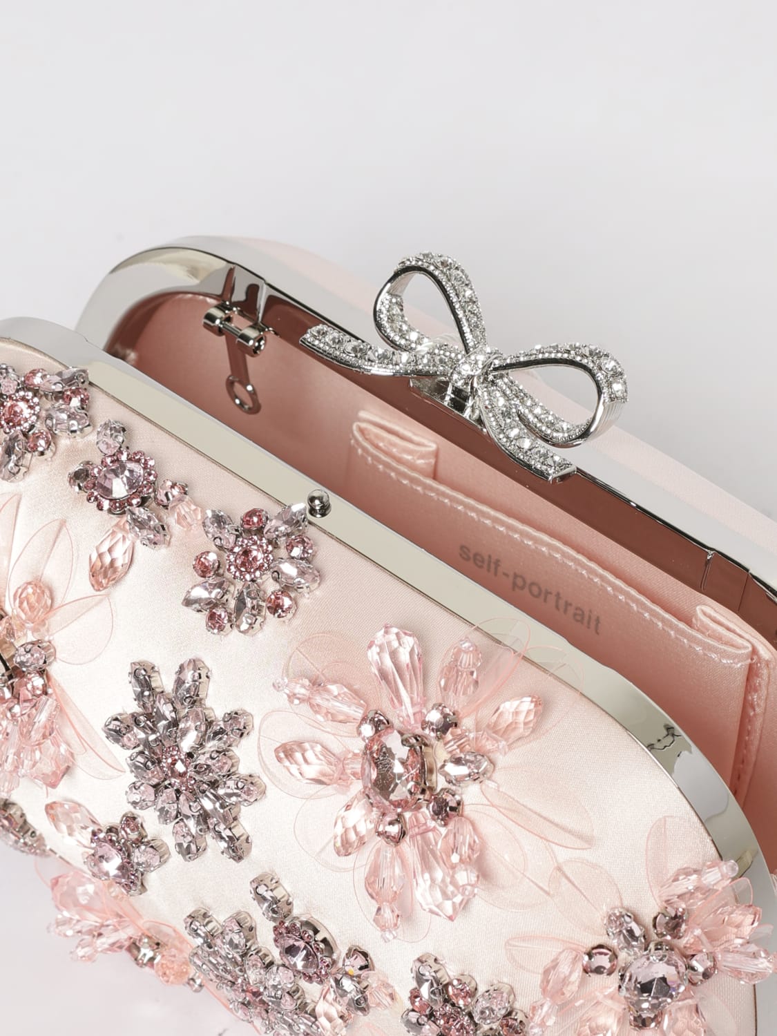 SELF-PORTRAIT CLUTCH: Shoulder bag woman Self-portrait, Pink - Img 3