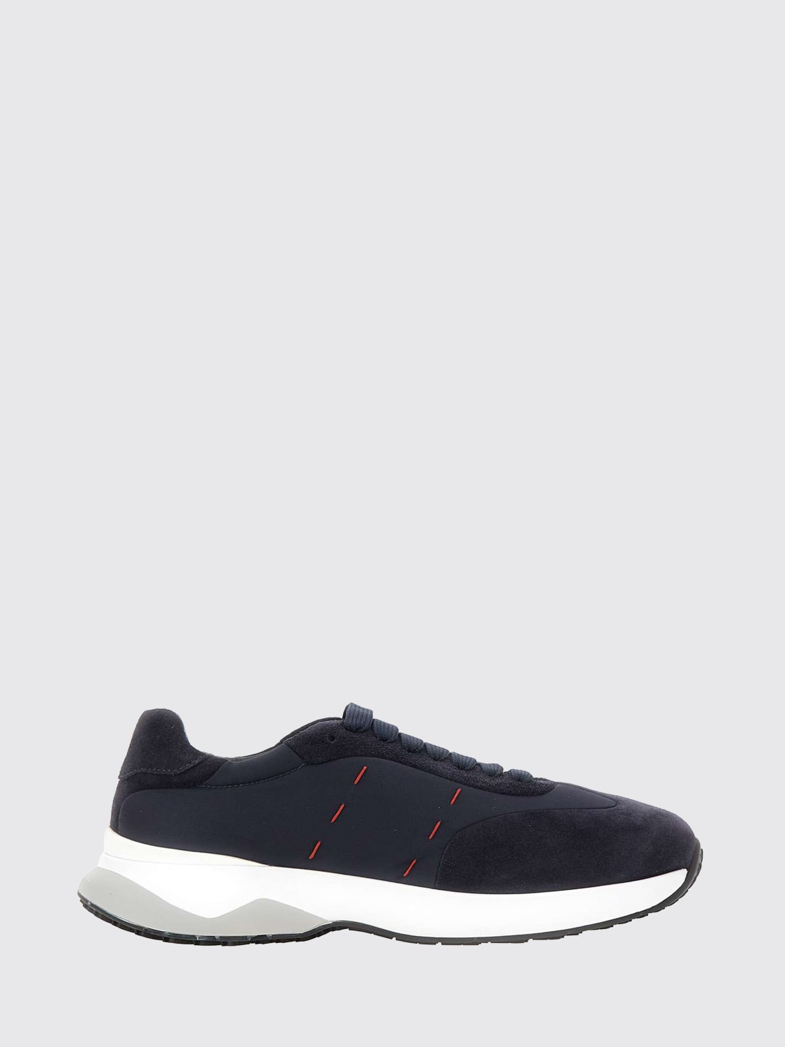 KITON SNEAKERS: Sneakers Kiton in camoscio , Blue - Img 1