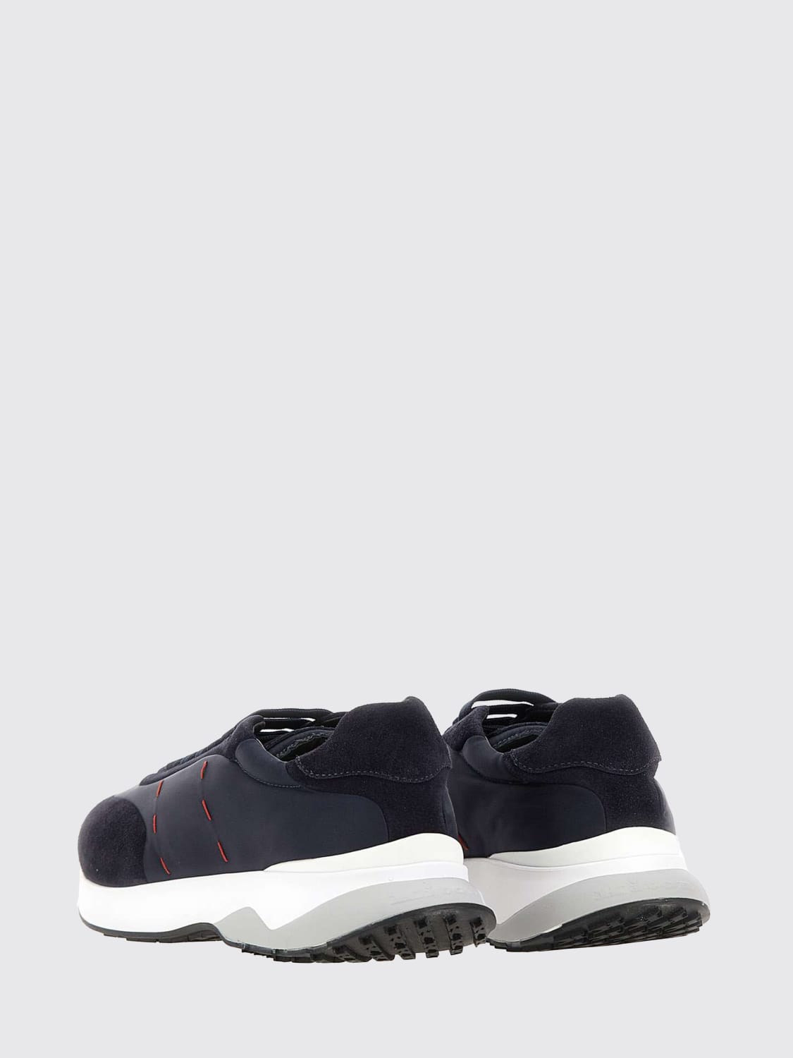 KITON SNEAKERS: Sneakers Kiton in camoscio , Blue - Img 3