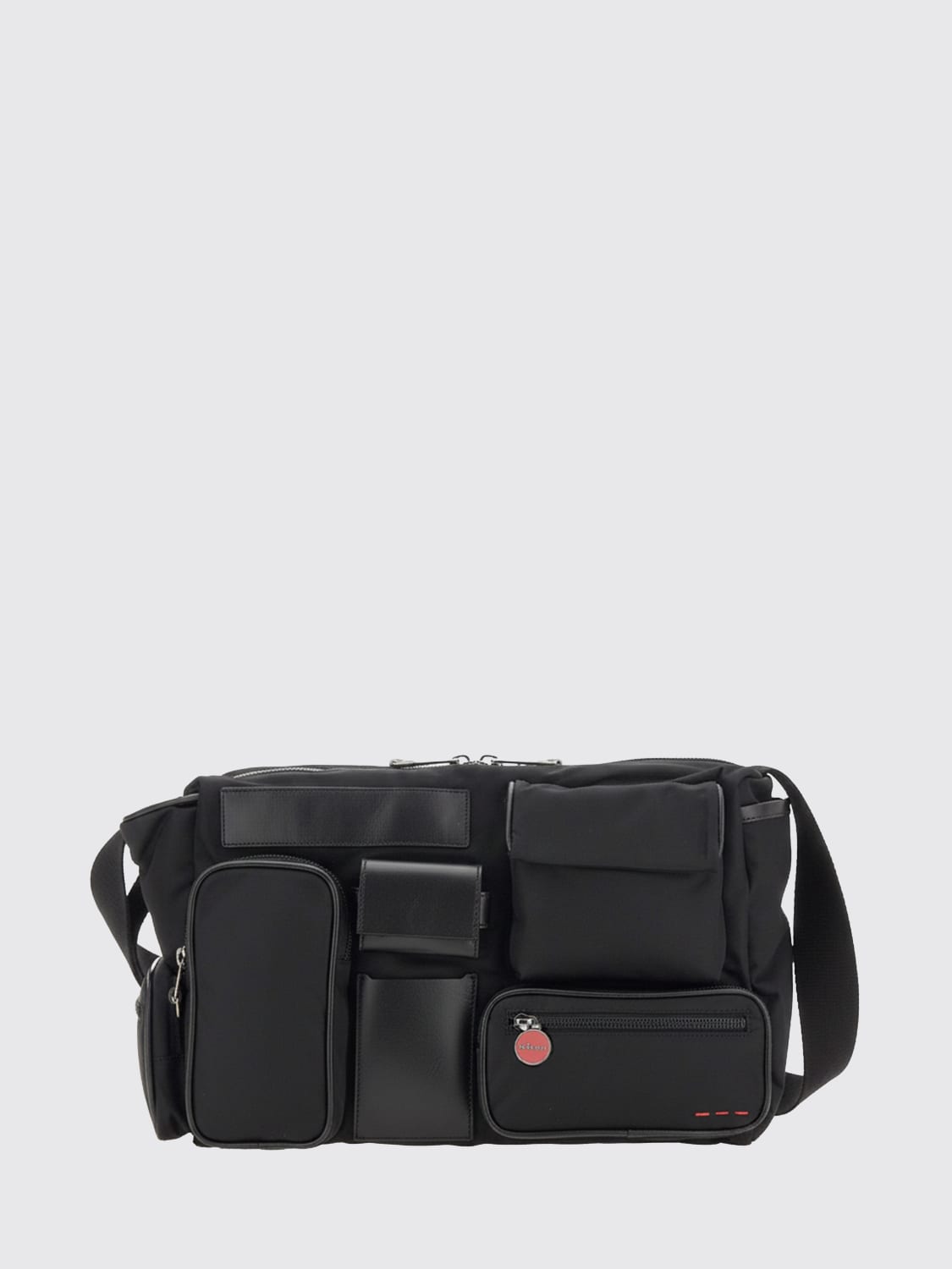 KITON BORSA: Borsa a tracolla in tessuto tecnico Kiton, Nero - Img 1