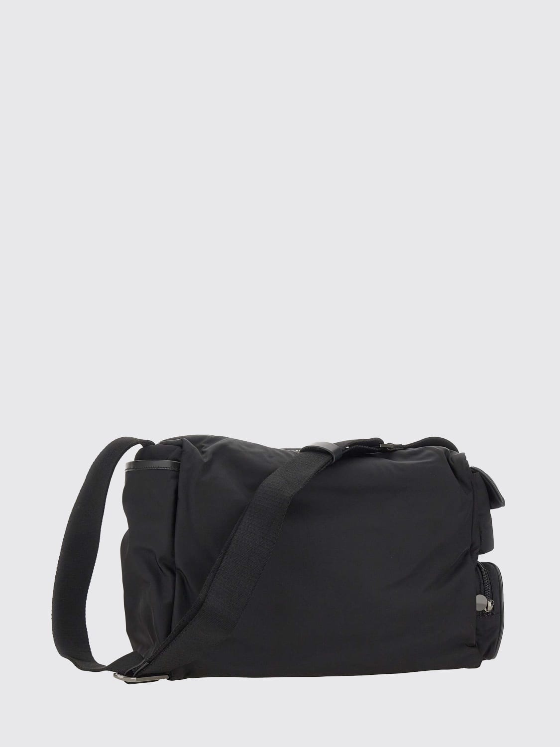 KITON BORSA: Borsa a tracolla in tessuto tecnico Kiton, Nero - Img 2