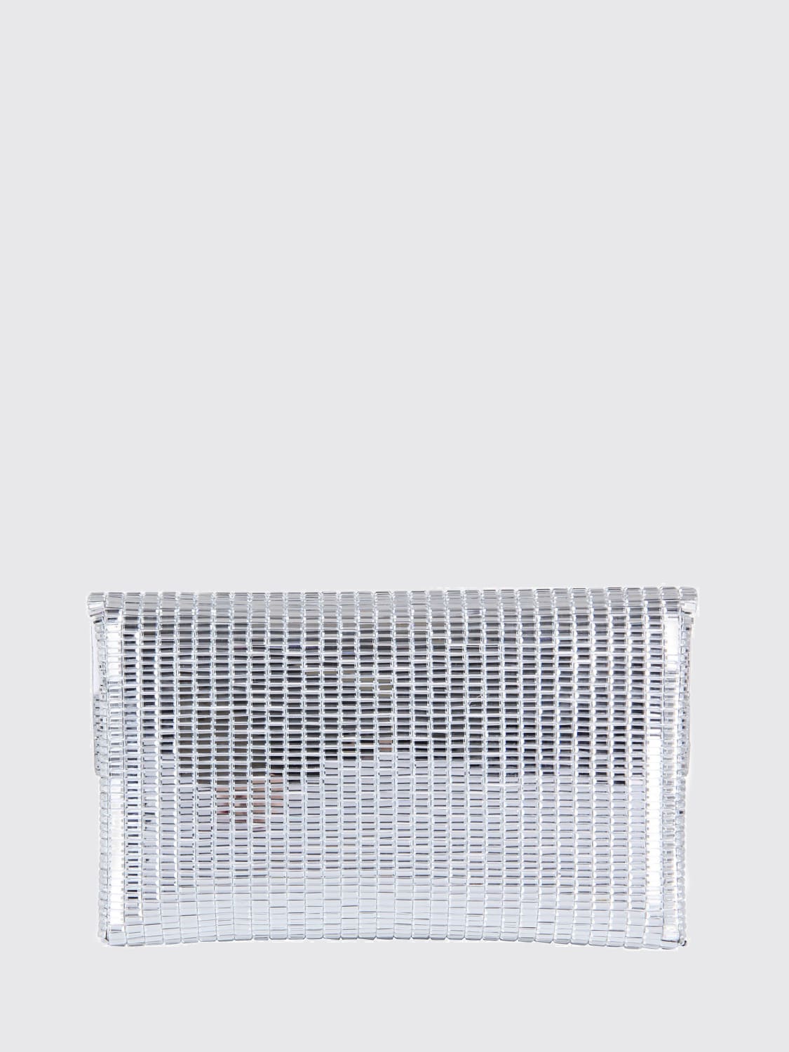 TWENTY FOURHAITCH BORSA MINI: Clutch Vega Pixel Twenty Fourhaitch in baguette di stras, Argento - Img 2