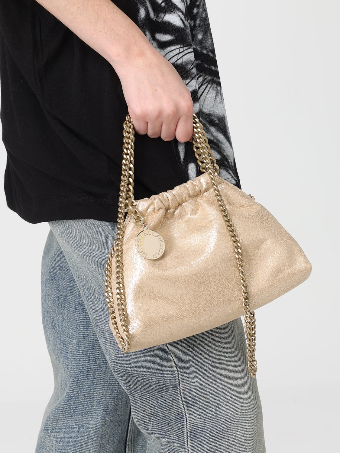 STELLA MCCARTNEY BORSA A MANO: Borsa a mano donna Stella McCartney, Oro - Img 2