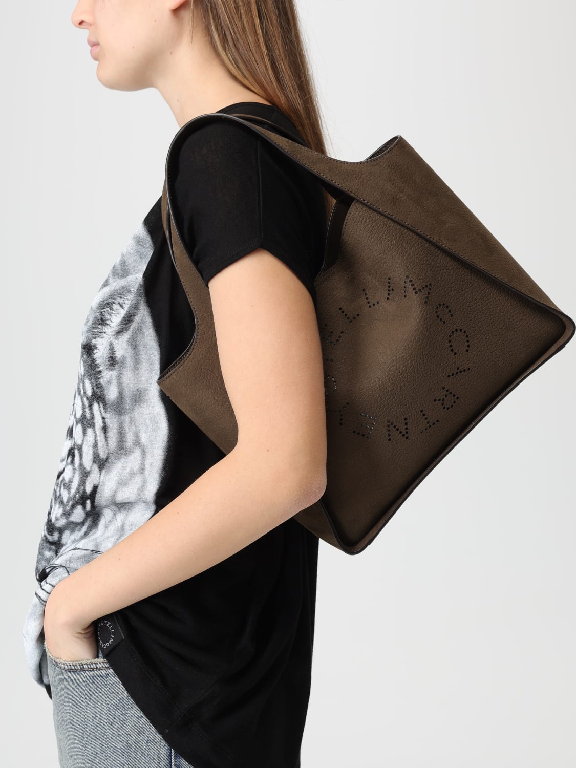 STELLA MCCARTNEY BORSA A SPALLA: Borsa a spalla donna Stella McCartney, Marrone - Img 2