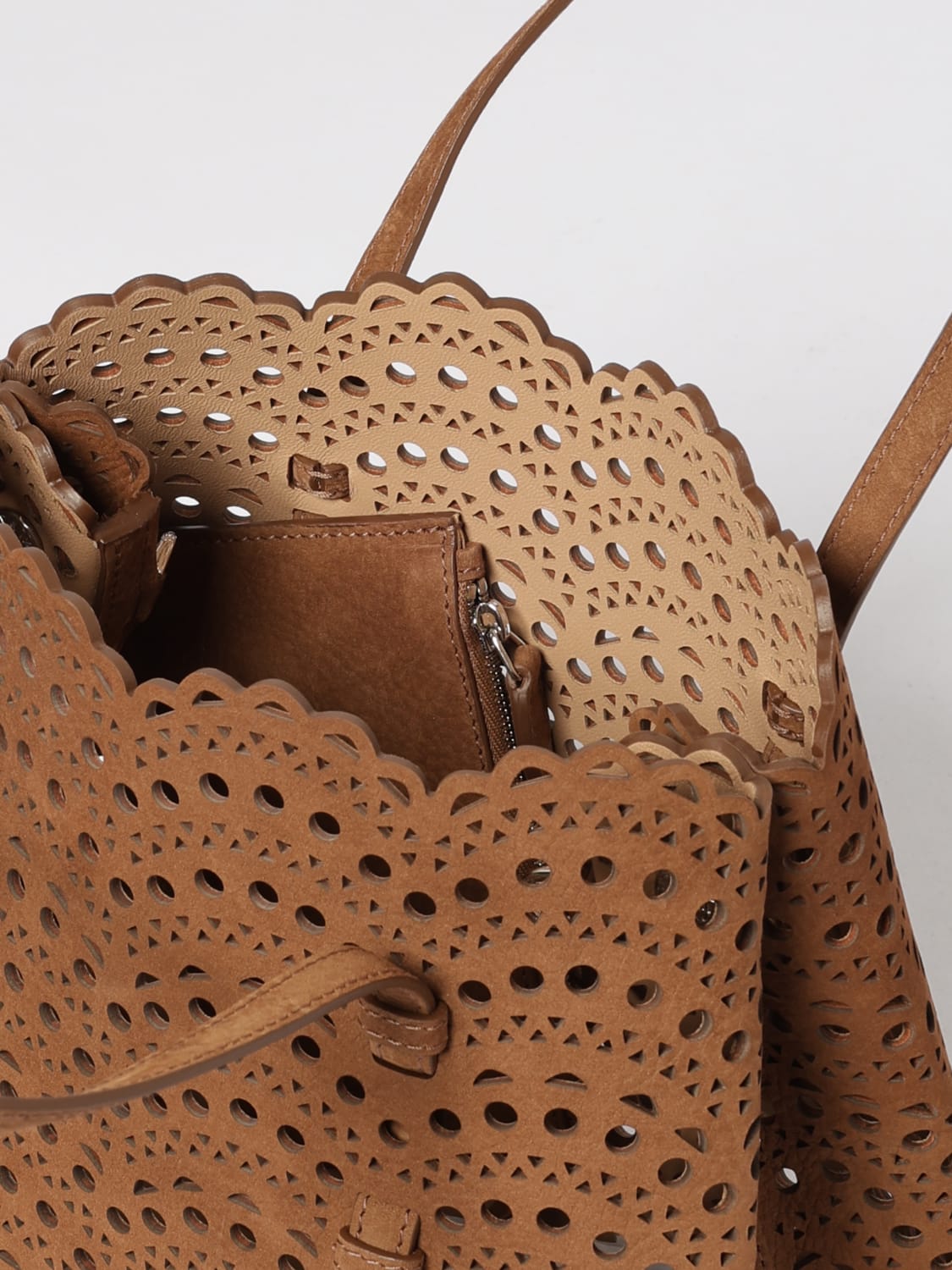 ALAÏA HANDBAG: Handbag woman AlaÏa, Brown - Img 4