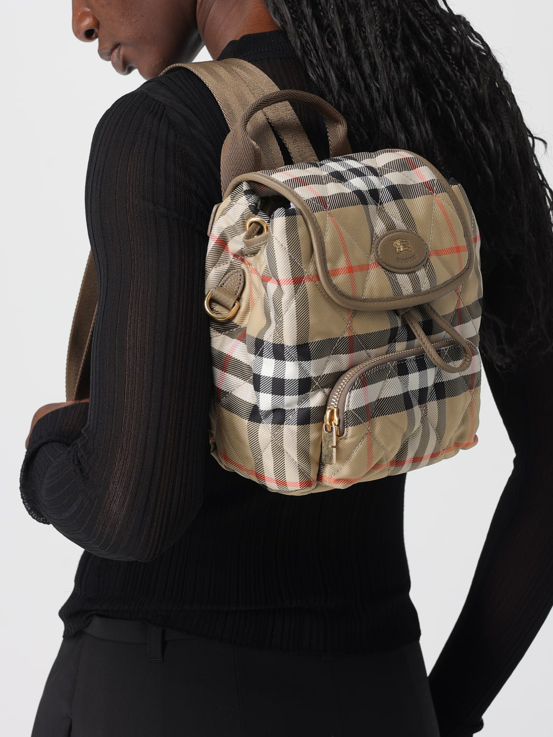 BURBERRY ZAINO: Zaino donna Burberry, Beige - Img 2