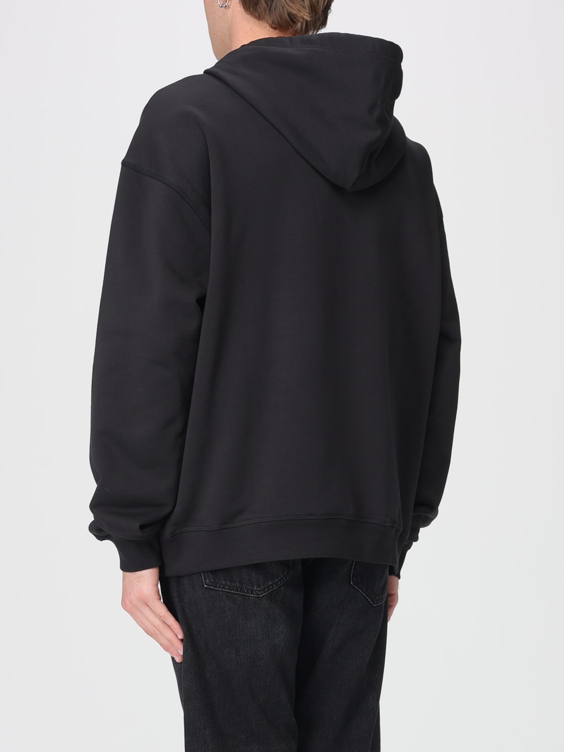 DIESEL FELPA: Felpa con cappuccio Oval D s-norm-hood-iod Diesel, Nero - Img 2