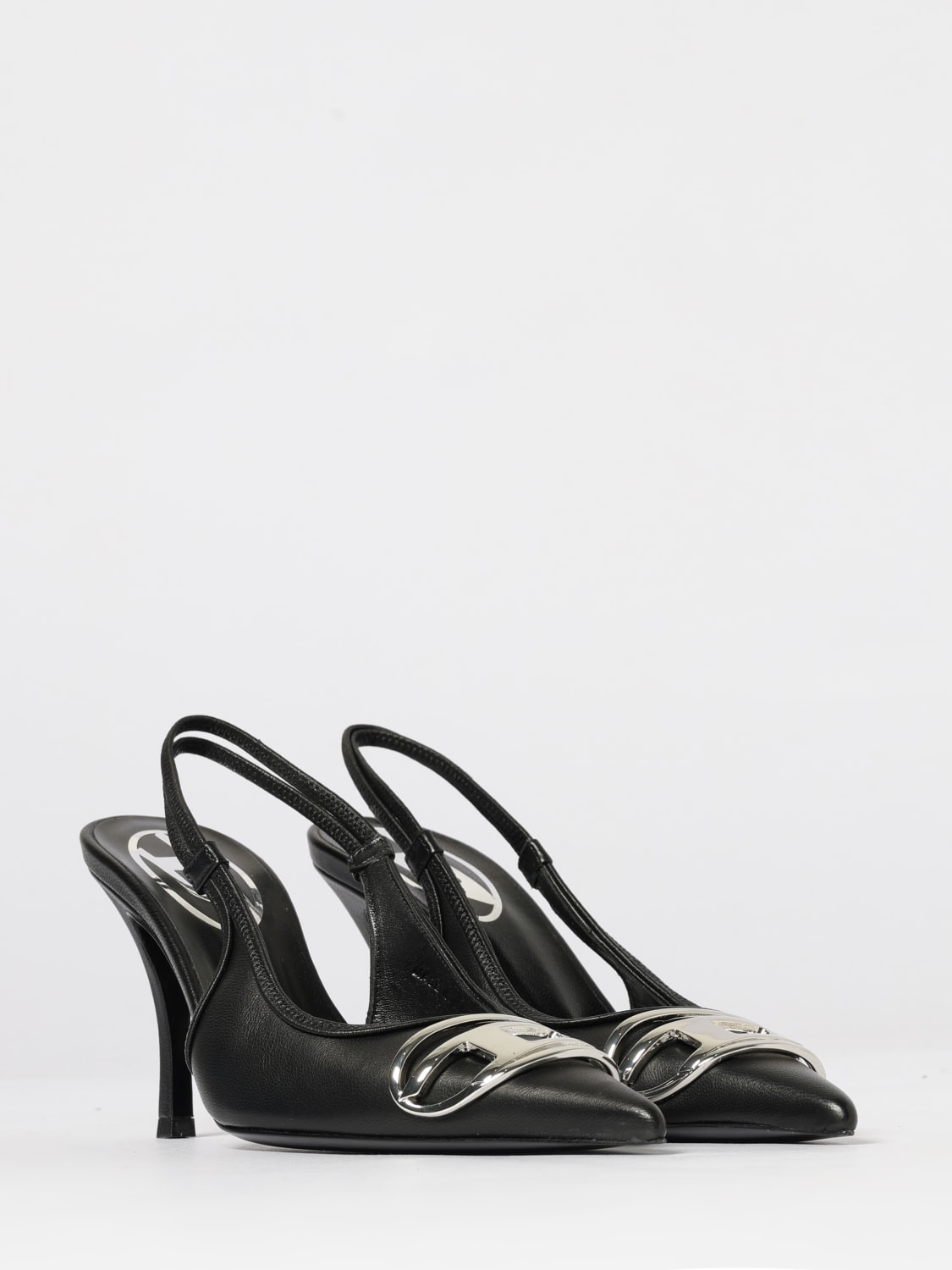 DIESEL DÉCOLLETÉ: Slingback D-Venus Diesel in nappa , Nero - Img 2