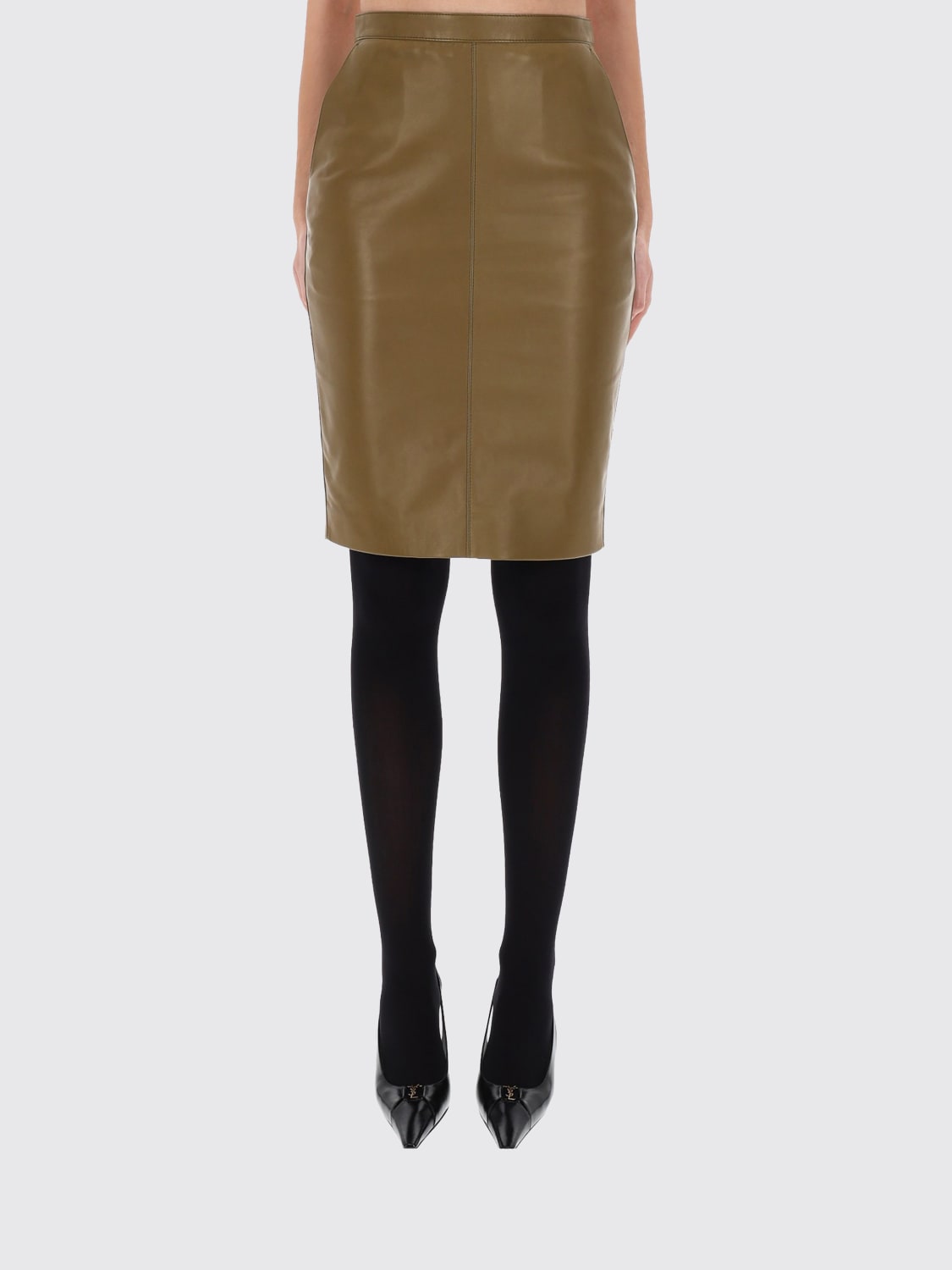 SAINT LAURENT SKIRT: Skirt woman Saint Laurent, Green - Img 1