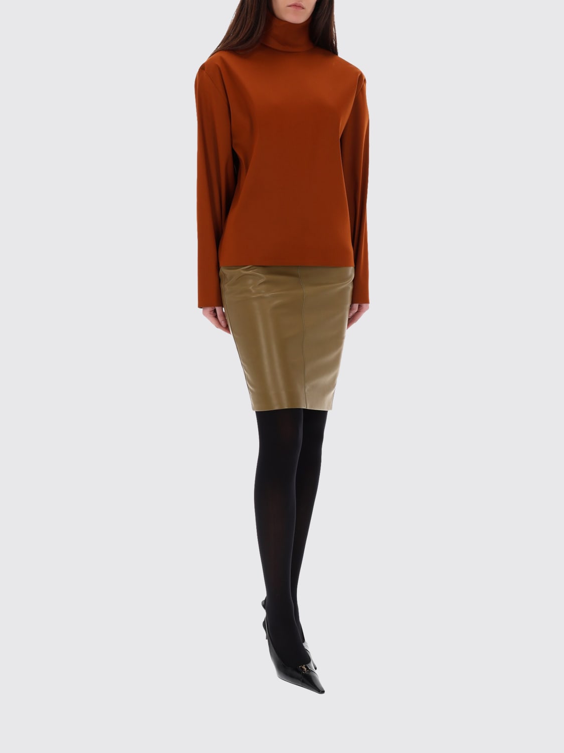 SAINT LAURENT SKIRT: Skirt woman Saint Laurent, Green - Img 2