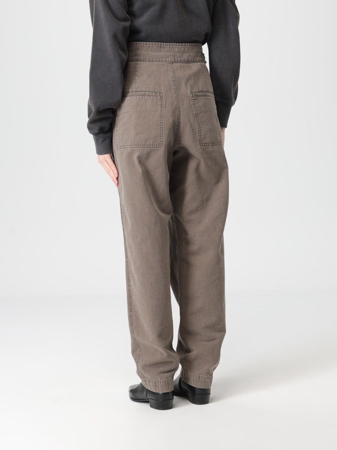 ISABEL MARANT ETOILE 裤子: 裤子 女士 Isabel Marant Etoile, 棕色 - Img 2