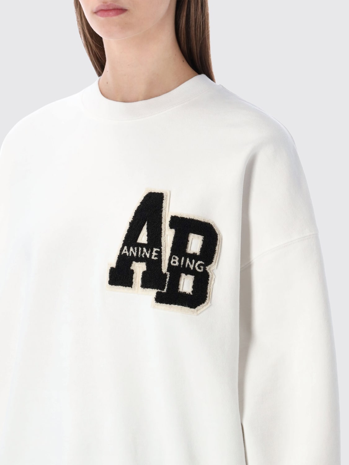 ANINE BING 卫衣: 卫衣 女士 Anine Bing, 米色 - Img 3