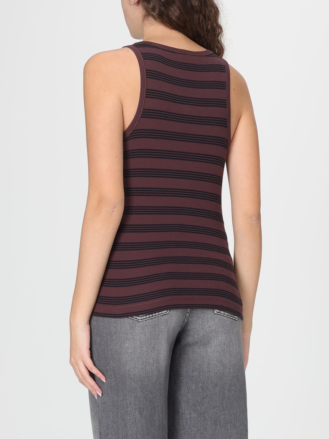 GANNI TOP: Top woman Ganni, Brown - Img 2