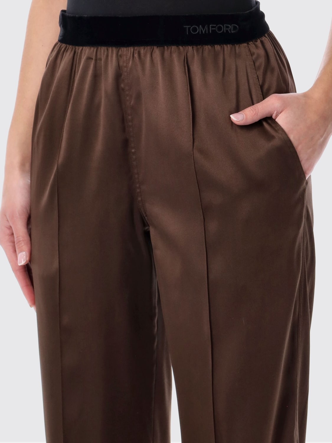 TOM FORD PANTS: Pants woman Tom Ford, Cream - Img 3