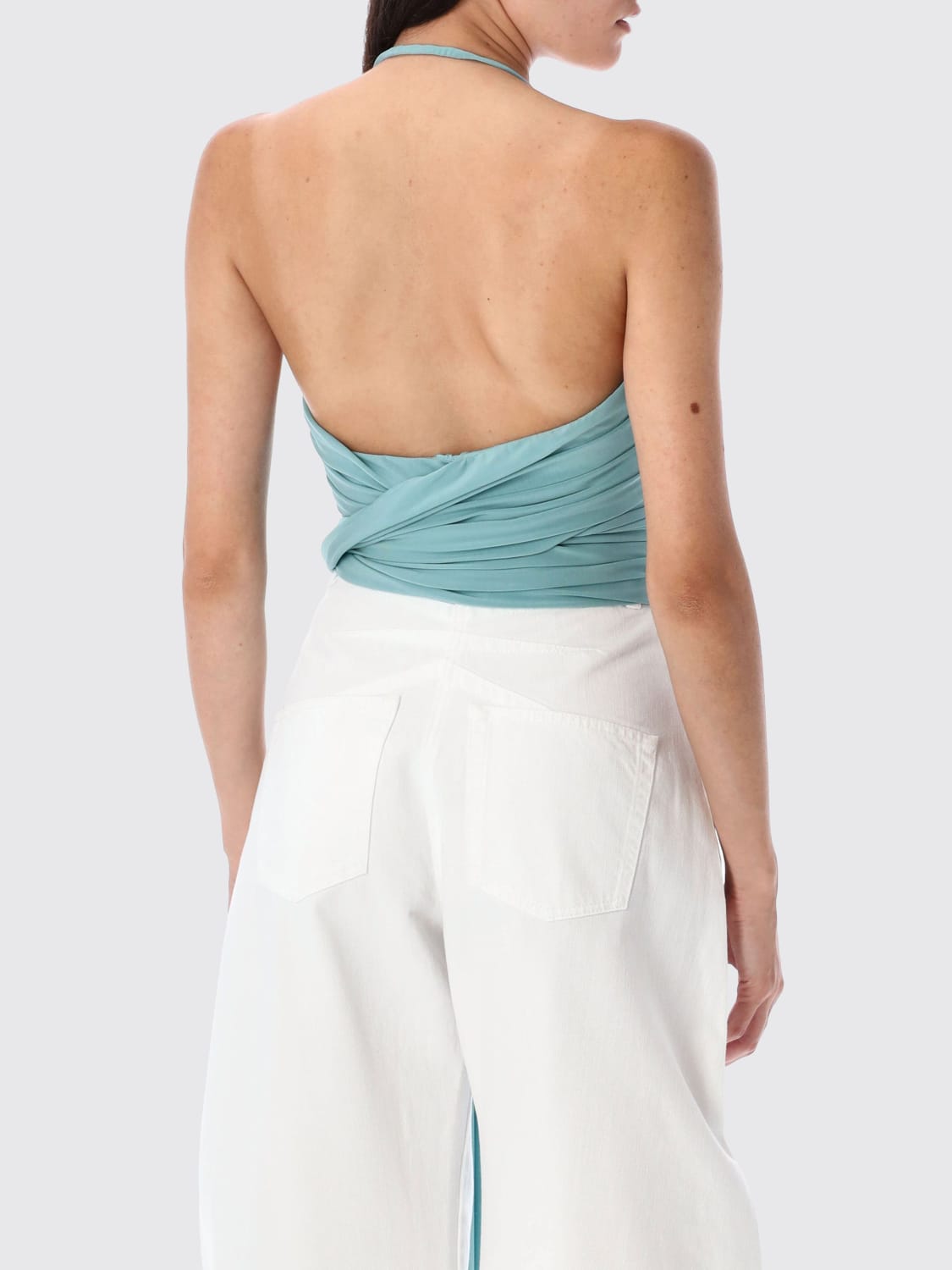ALAÏA TOP: Top woman AlaÏa, Turquoise - Img 2