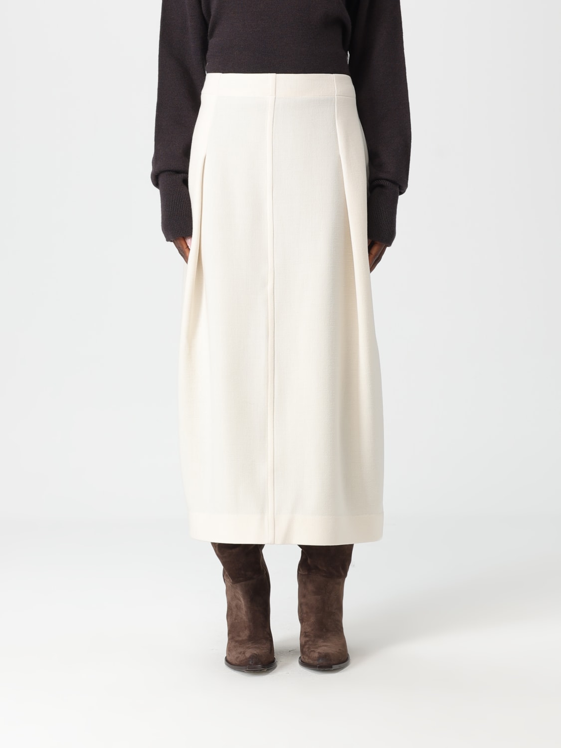 STUDIO NICHOLSON JUPE: Jupe femme Studio Nicholson, Jaune Crème - Img 1