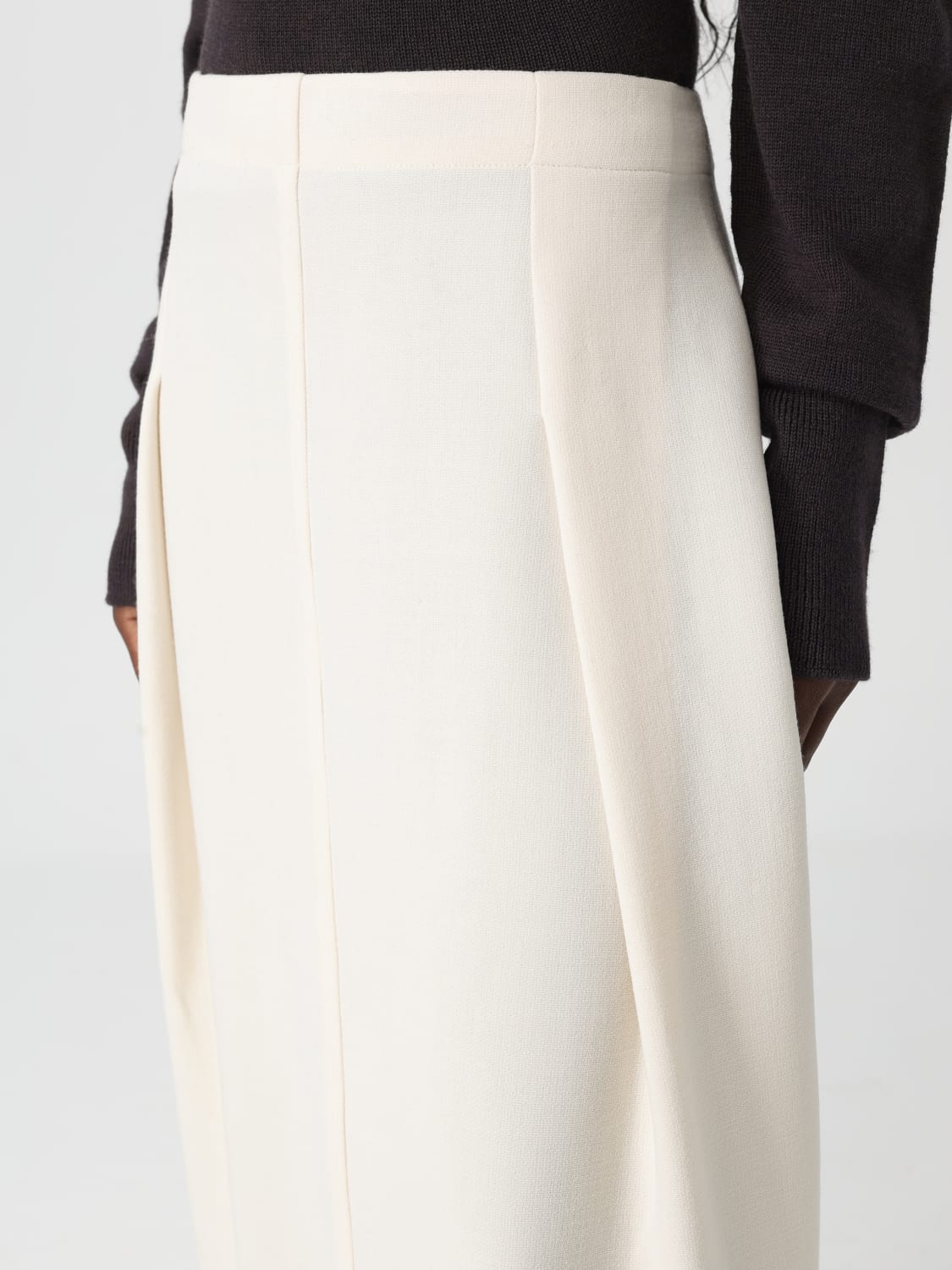 STUDIO NICHOLSON JUPE: Jupe femme Studio Nicholson, Jaune Crème - Img 4