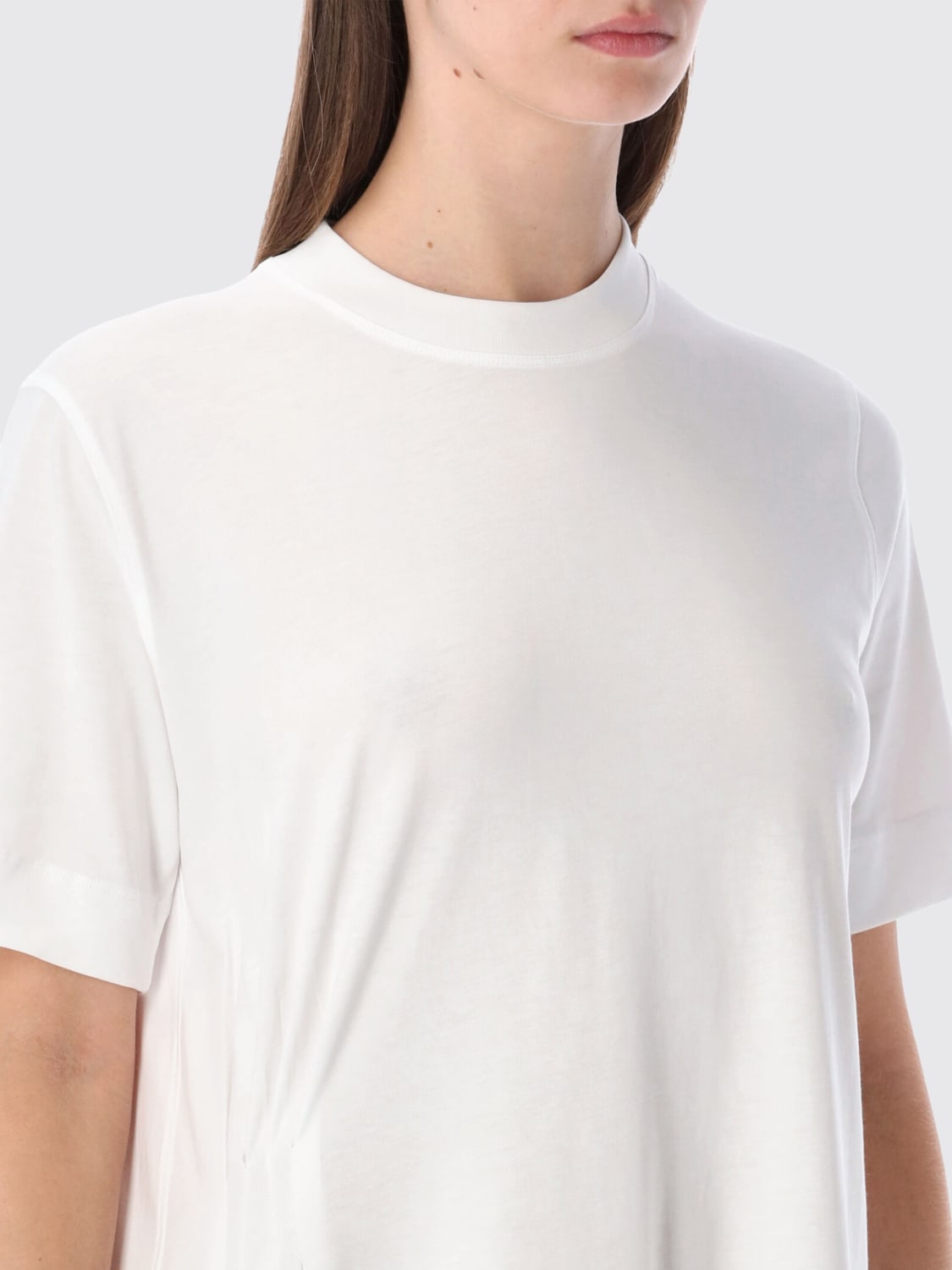 LOU LOU STUDIO ABITO: Abito asimmetrico Lou Lou Studio in cotone , Bianco - Img 3