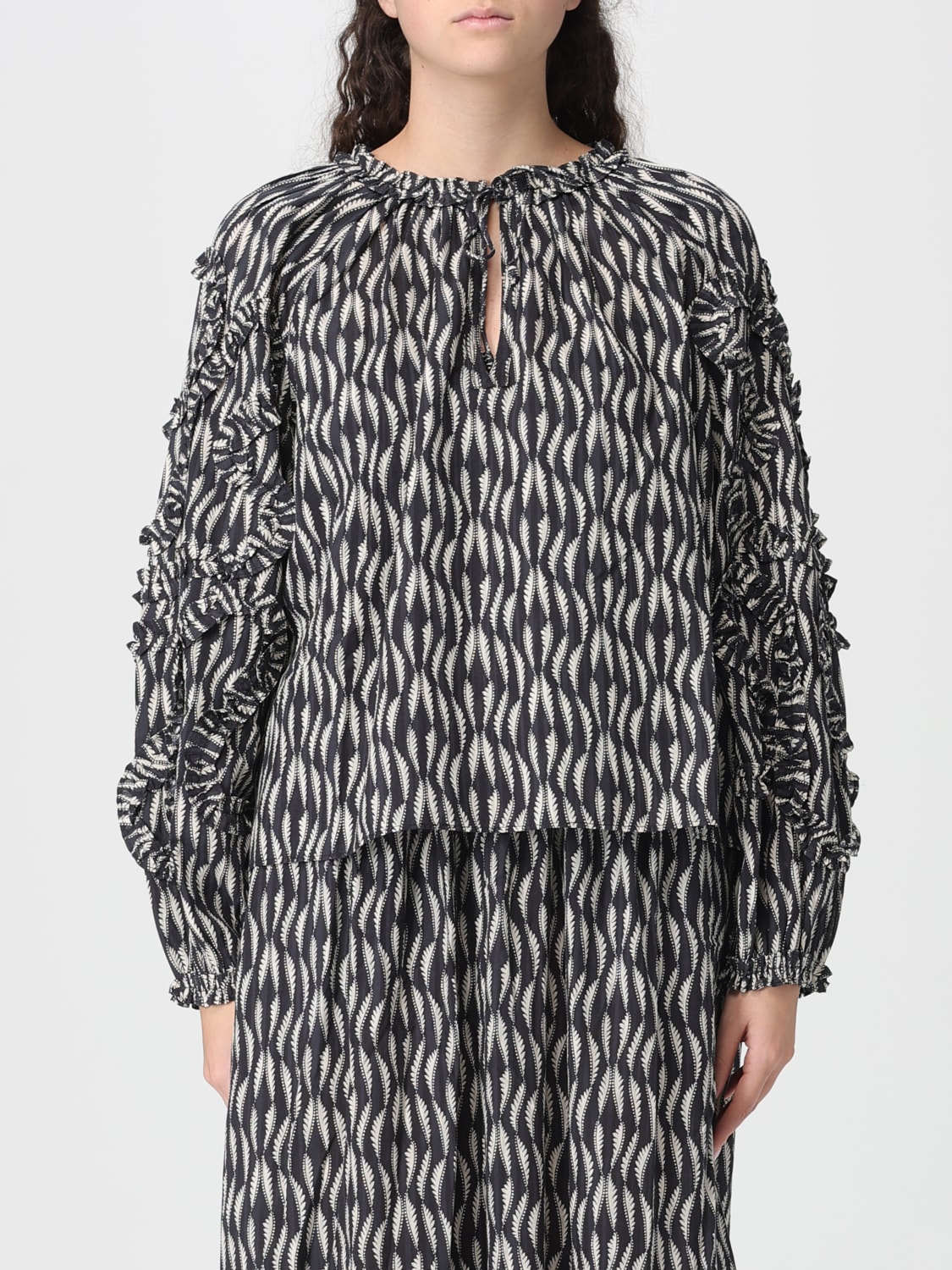 ULLA JOHNSON MAGLIA: Blusa Ulla Johnson in cotone con stampa , Fantasia - Img 1