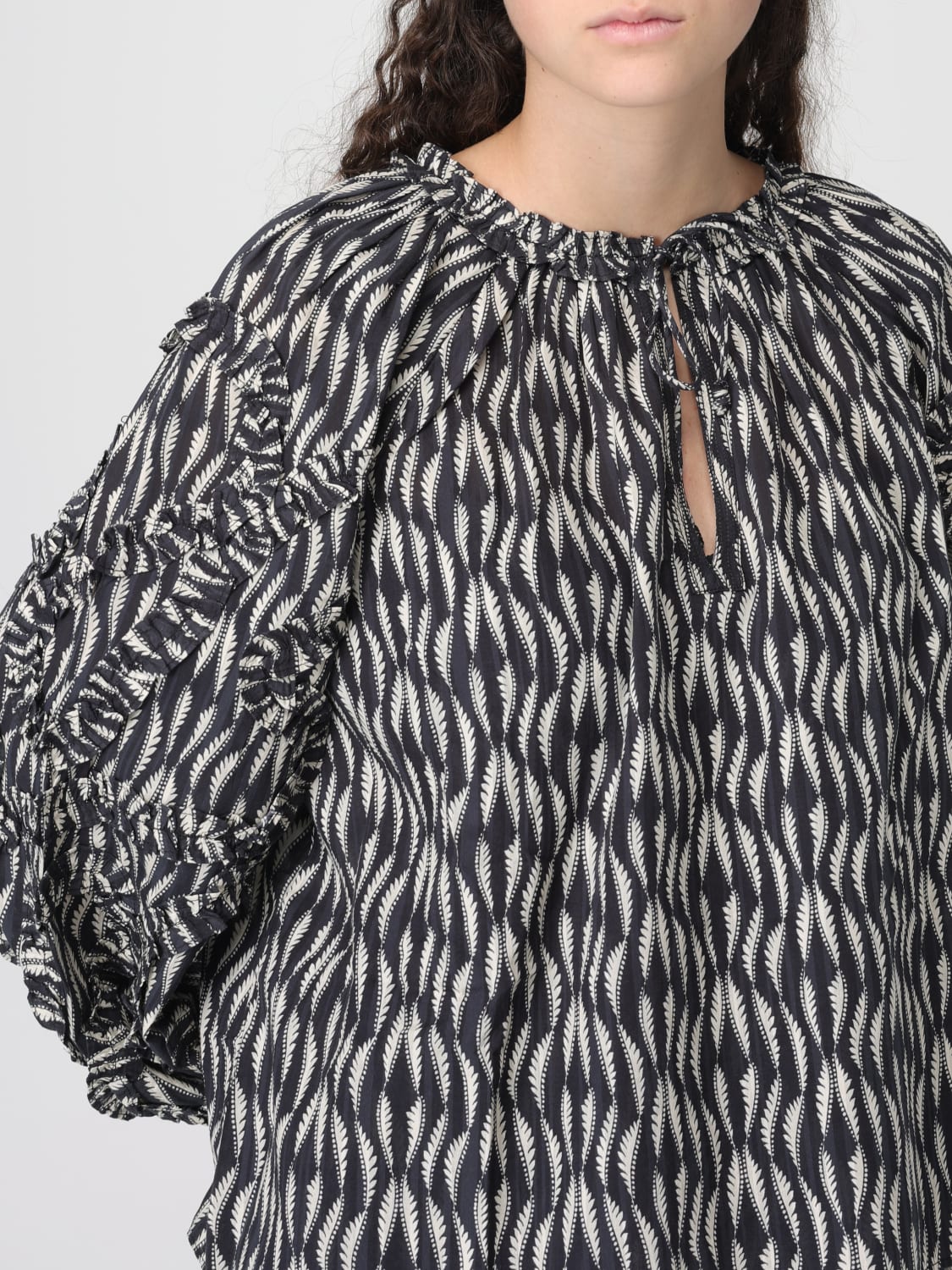 ULLA JOHNSON MAGLIA: Blusa Ulla Johnson in cotone con stampa , Fantasia - Img 3