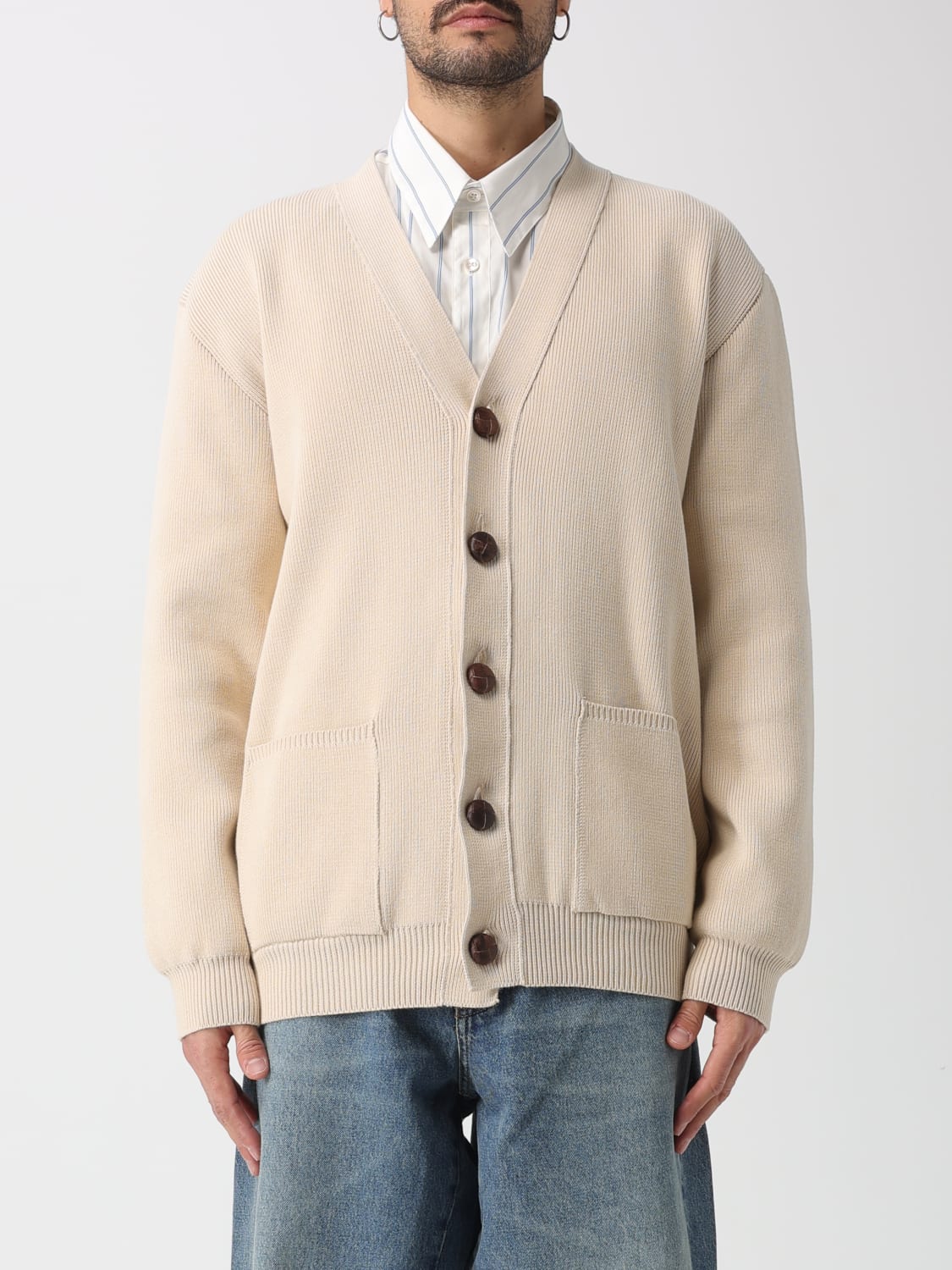 GOLDEN GOOSE CARDIGAN: Cardigan men Golden Goose, Beige - Img 1