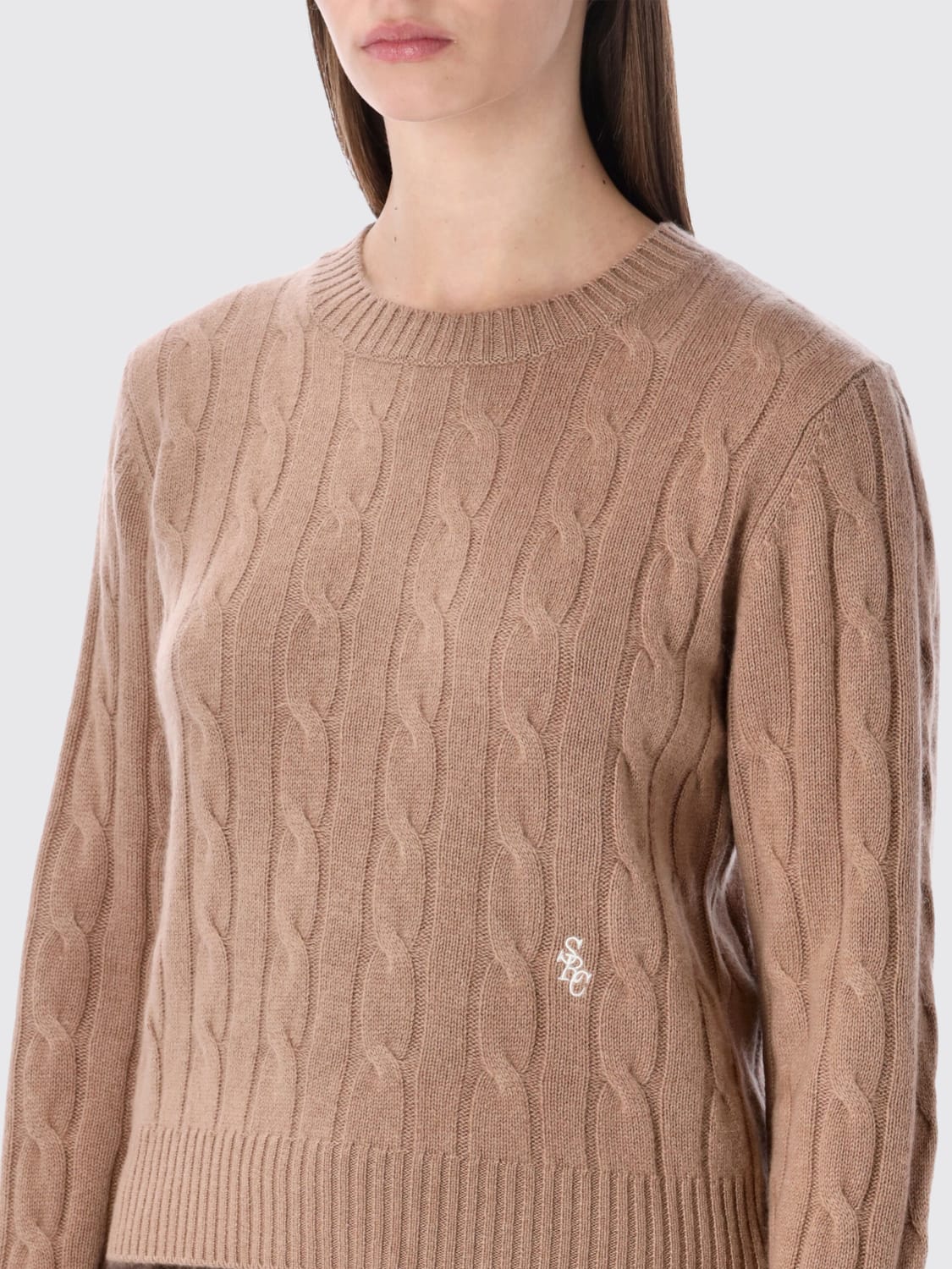 SPORTY & RICH SWEATER: Sweater woman Sporty & Rich, Brown - Img 3