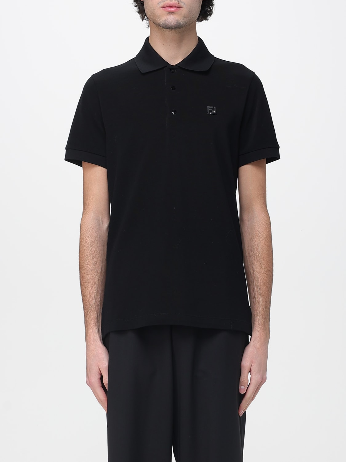 FENDI POLO SHIRT: Polo shirt men Fendi, Black - Img 1