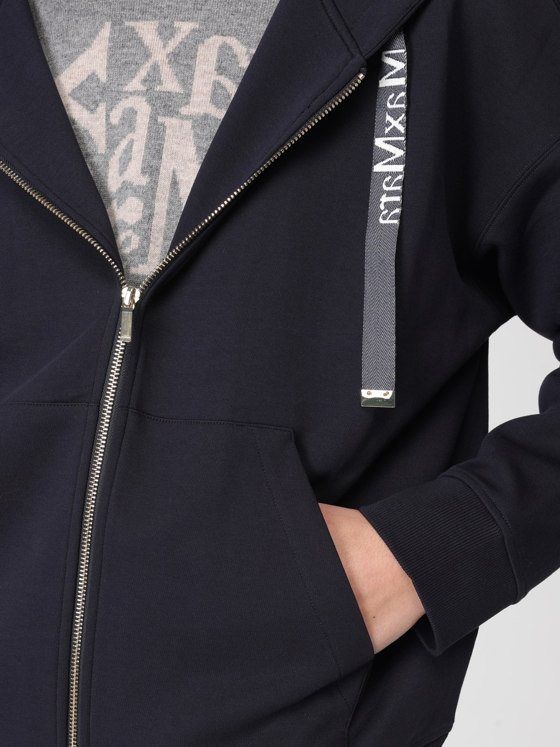 'S MAX MARA SWEAT-SHIRT: Pull femme 's Max Mara, Bleu - Img 4