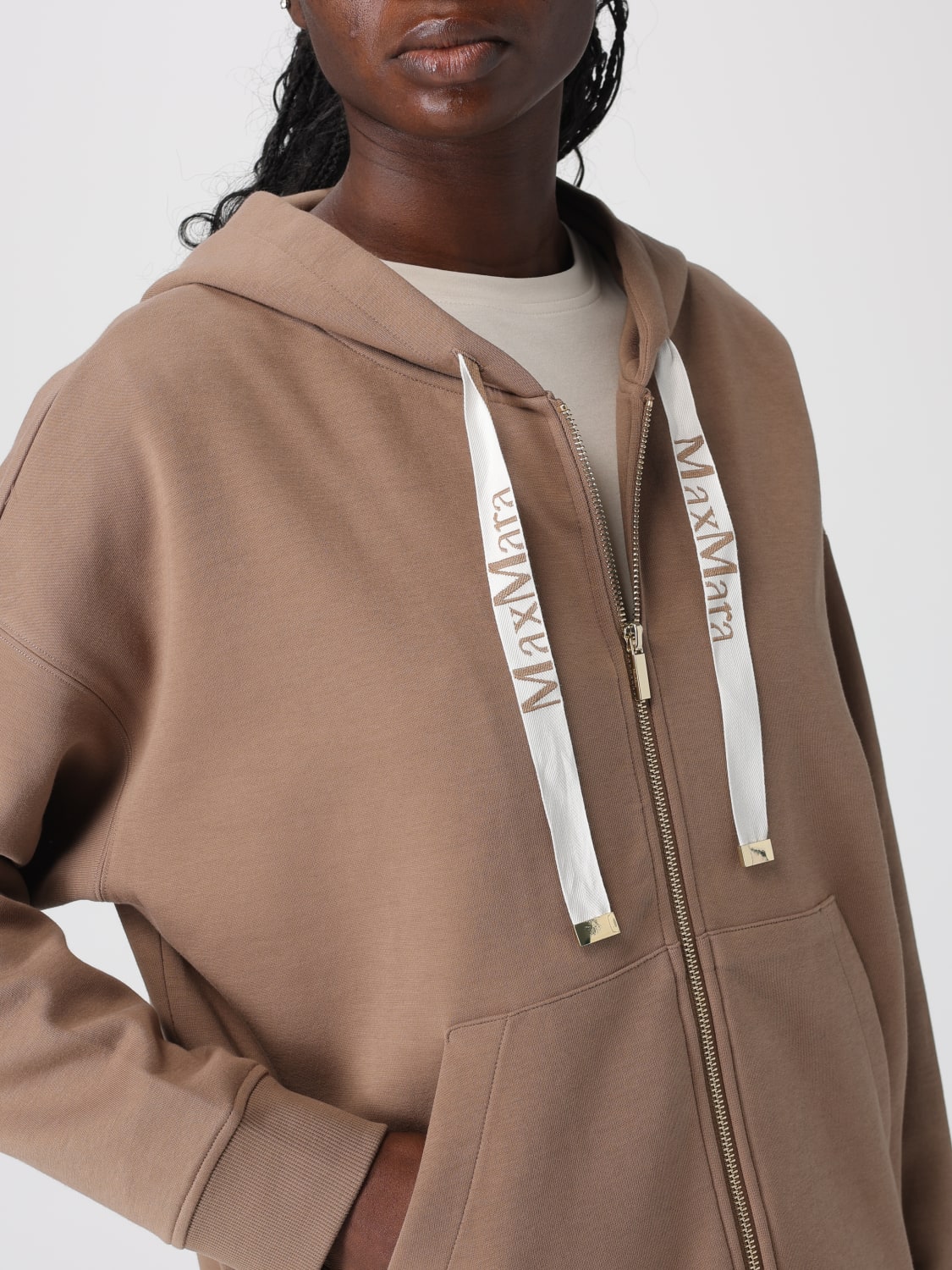 'S MAX MARA SWEAT-SHIRT: Pull femme 's Max Mara, Chameau - Img 5