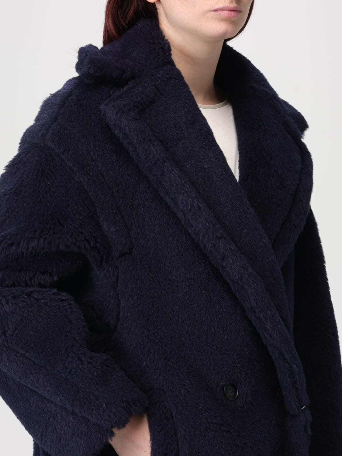 MAX MARA PELZMANTEL: Blazer damen Max Mara, Blau - Img 5