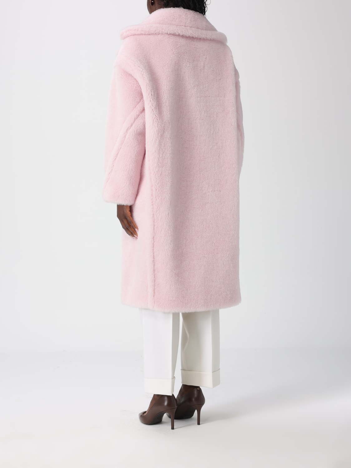 MAX MARA ABRIGO DE PIEL: Americana mujer Max Mara, Rosa - Img 3