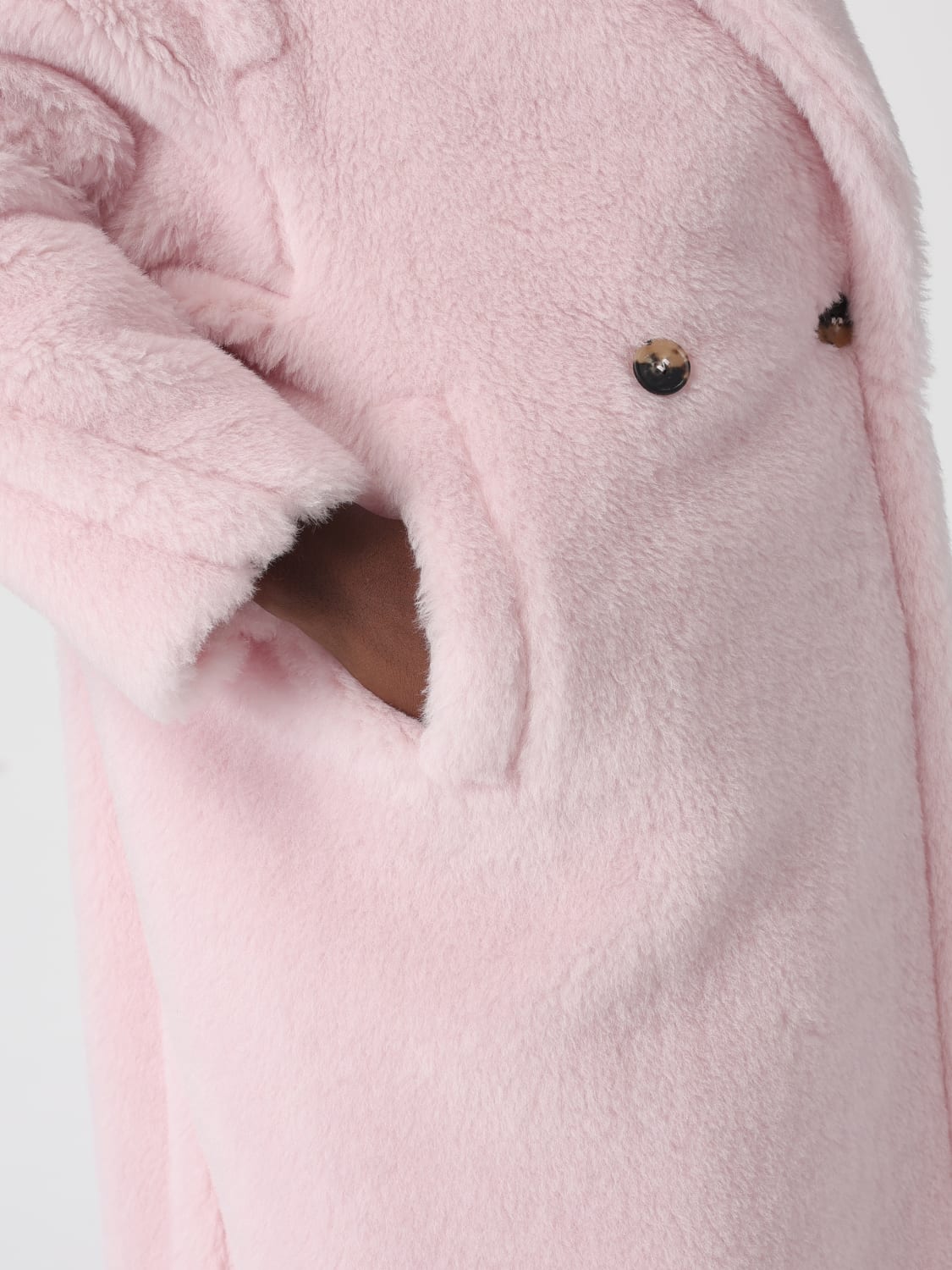 MAX MARA ABRIGO DE PIEL: Americana mujer Max Mara, Rosa - Img 5