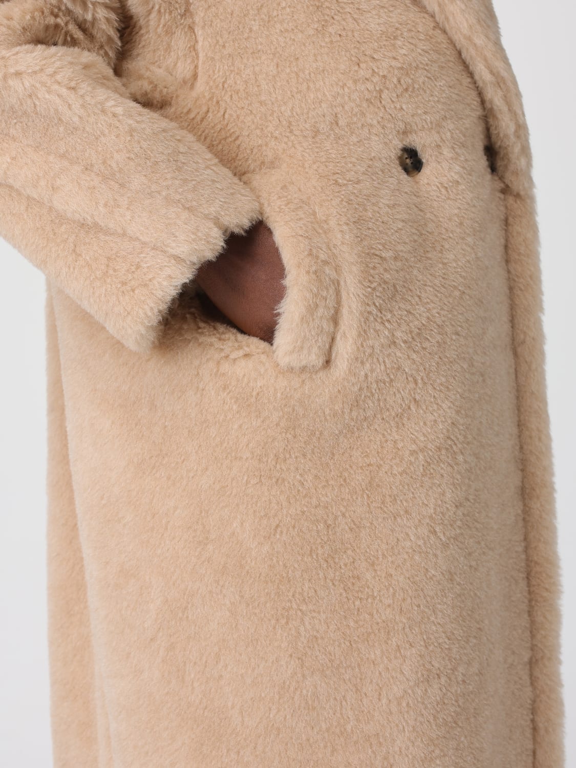 MAX MARA PELLICCIA: Cappotto teddy Max Mara in pelliccia , Beige - Img 5