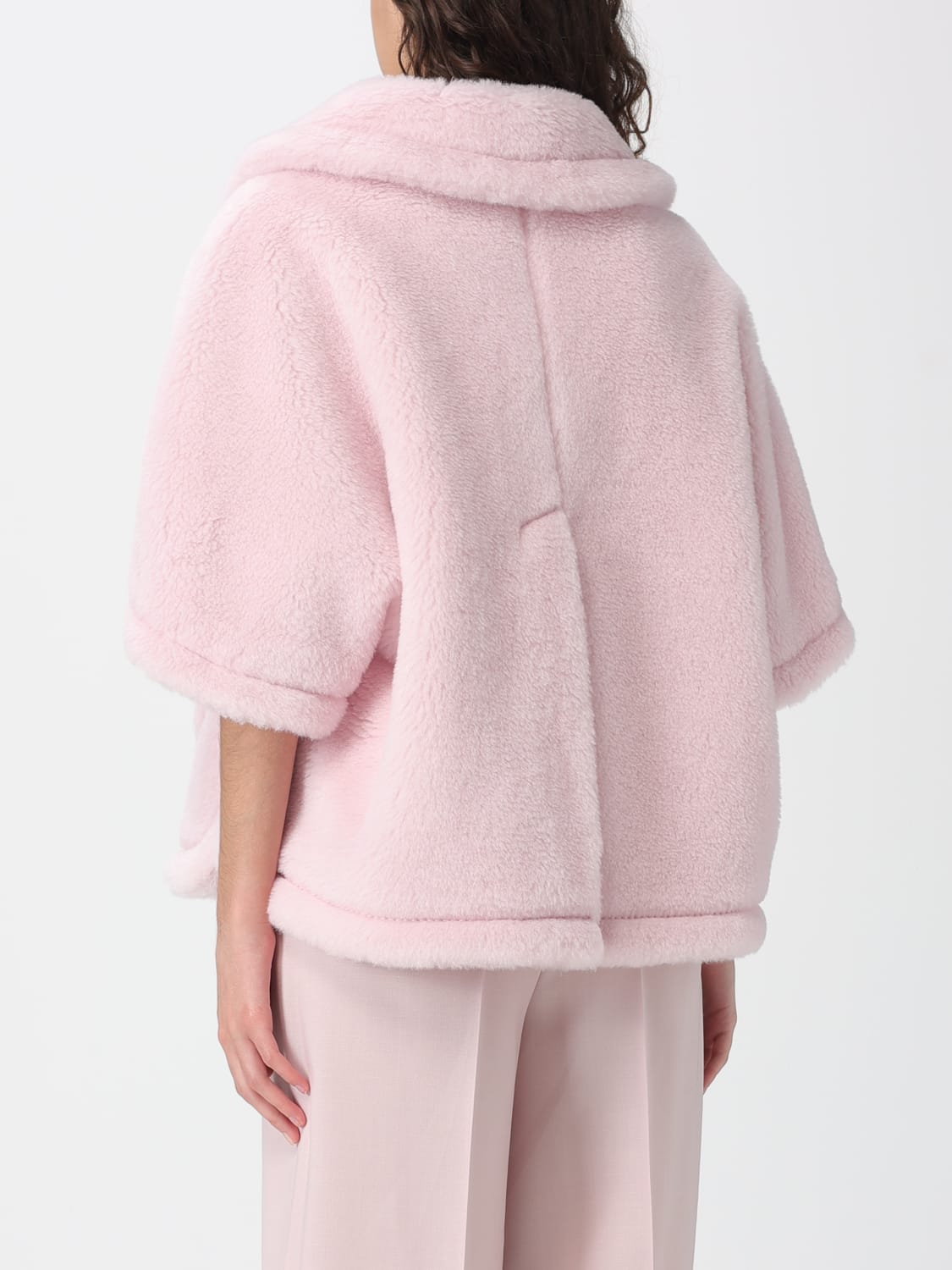 MAX MARA PELLICCIA: Cappotto teddy Max Mara in pelliccia , Rosa - Img 3