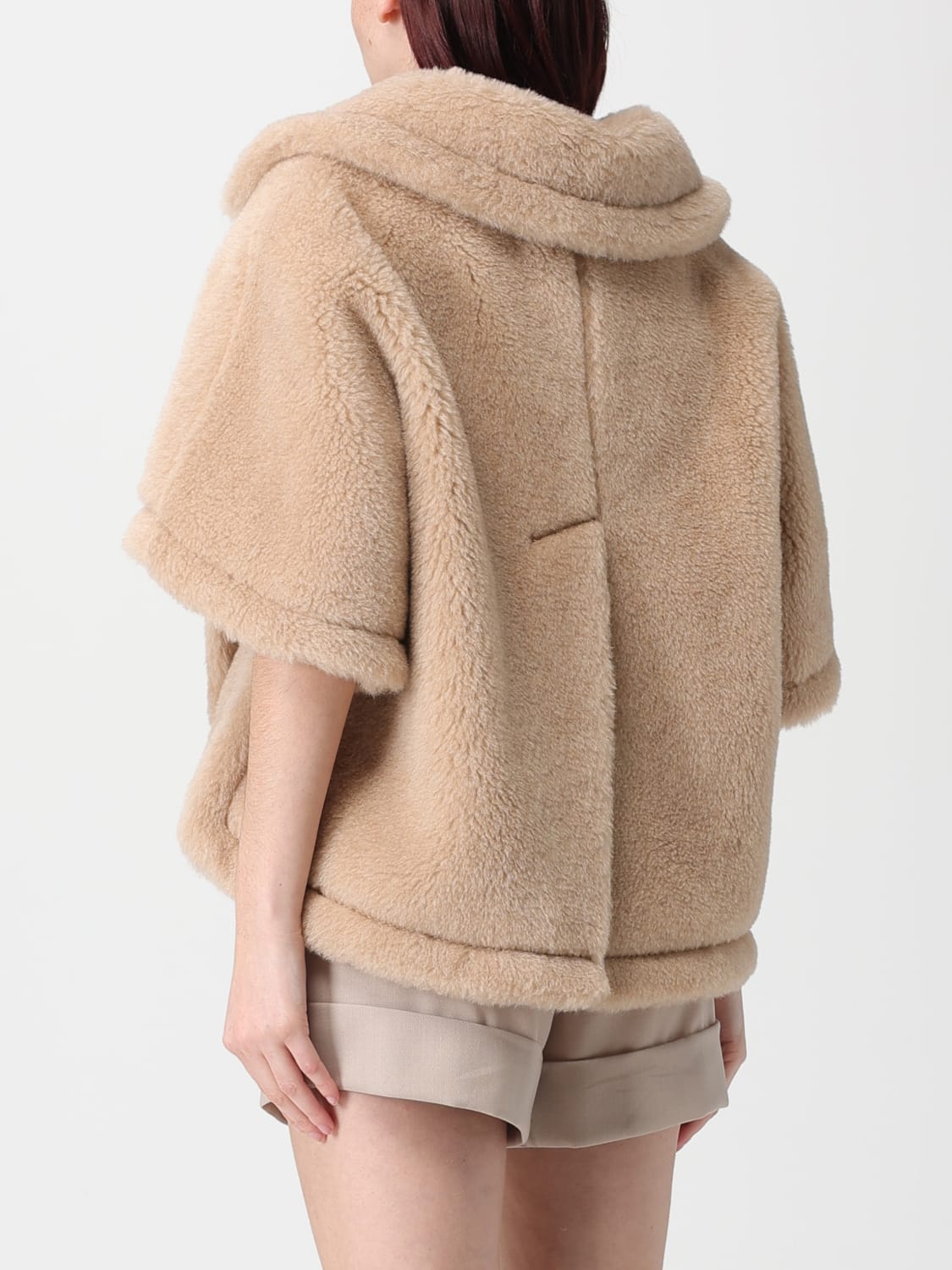 MAX MARA FUR COAT: Jacket woman Max Mara, Sand - Img 3