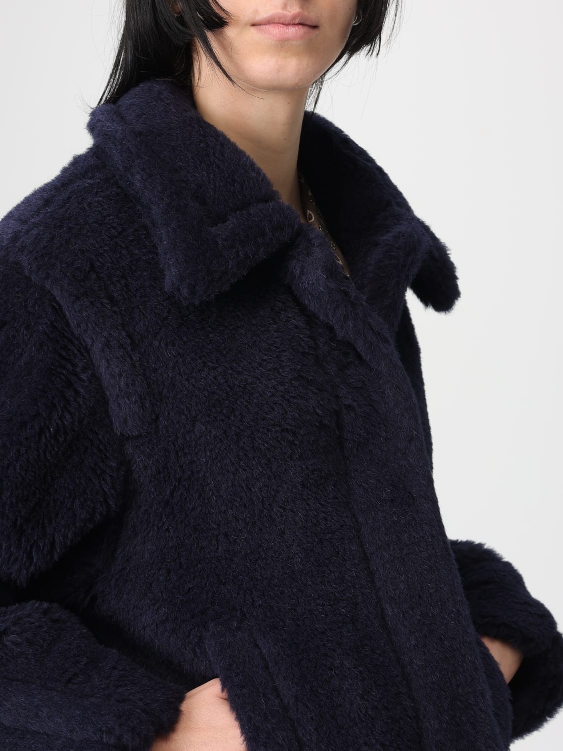 MAX MARA COAT: Coat woman Max Mara, Marine - Img 5