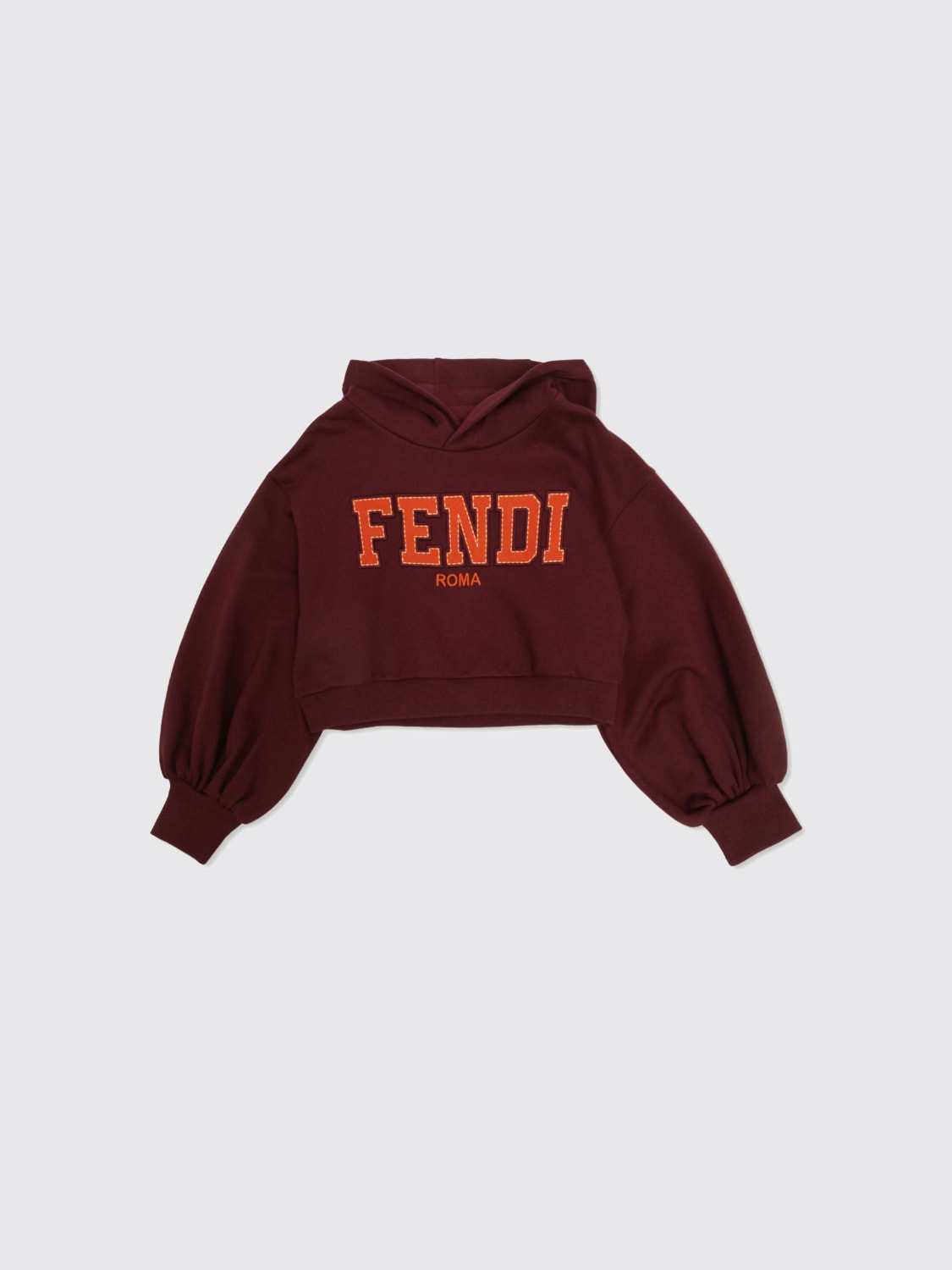 FENDI 毛衣: 毛衣 儿童 Fendi, 酒红 - Img 1