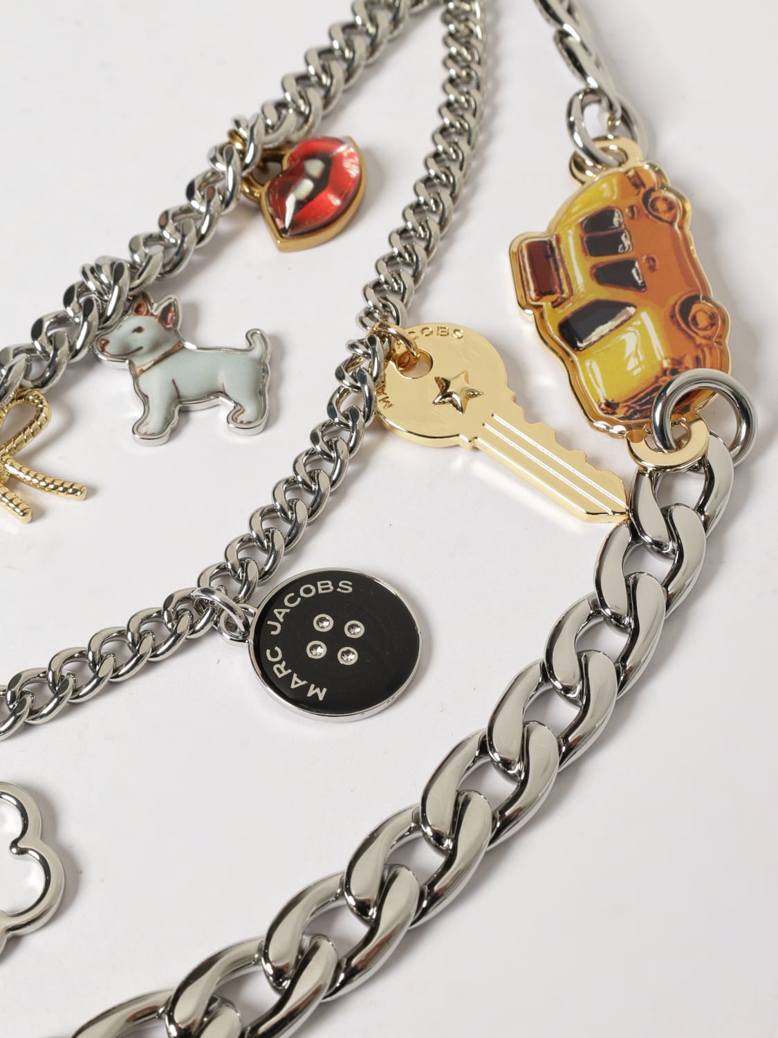 MARC JACOBS SHOULDER STRAP: Key chain woman Marc Jacobs, Silver - Img 3