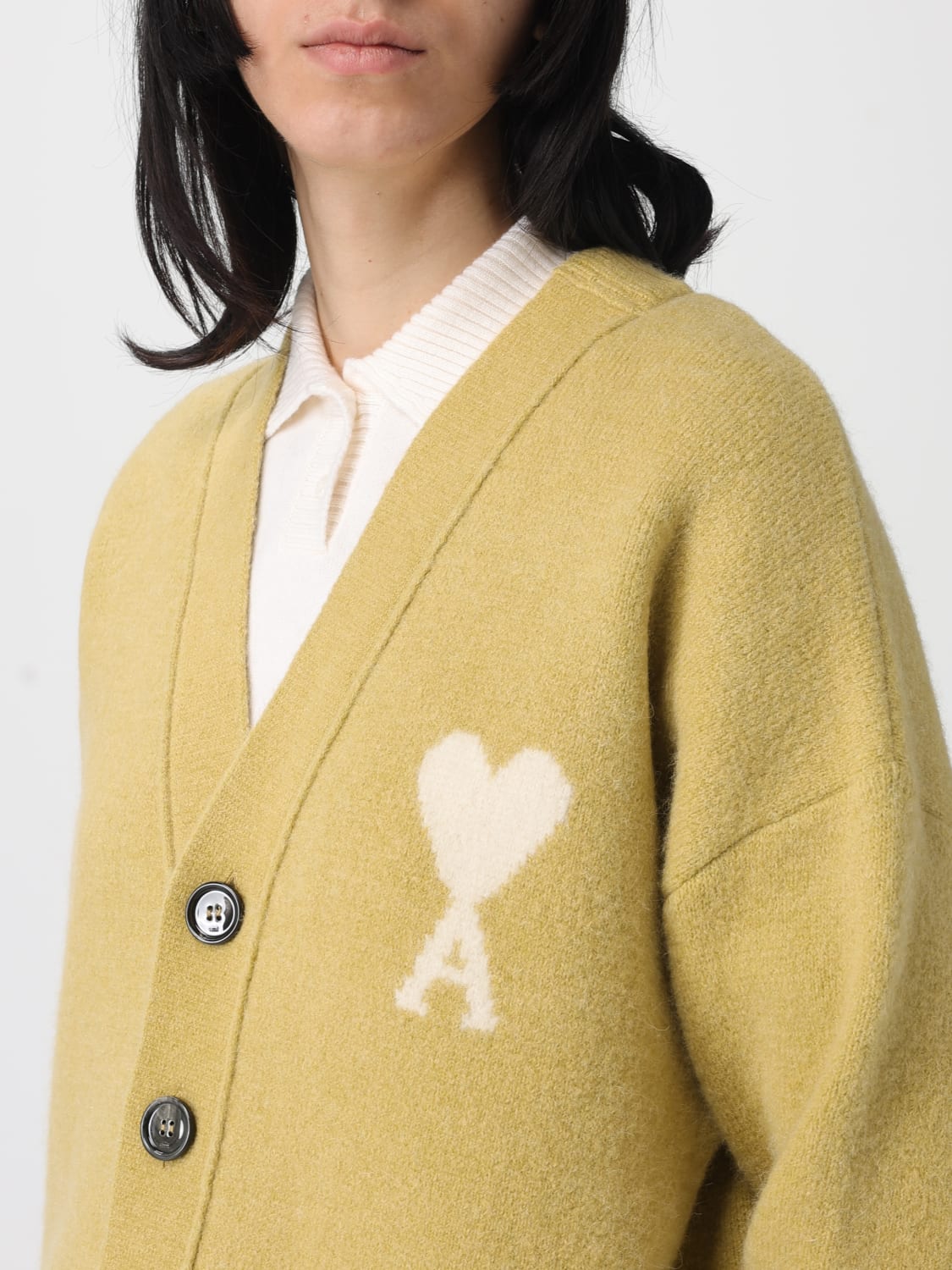 AMI PARIS CARDIGAN: Cardigan woman Ami Paris, Pistachio - Img 3