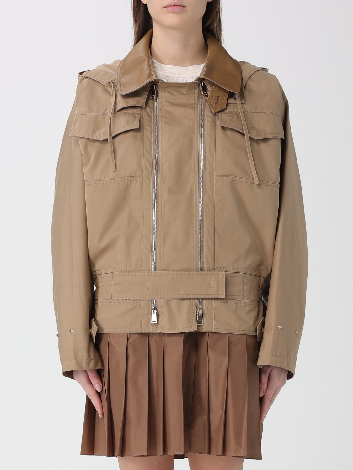 FENDI VESTE: Veste femme Fendi, Beige - Img 1