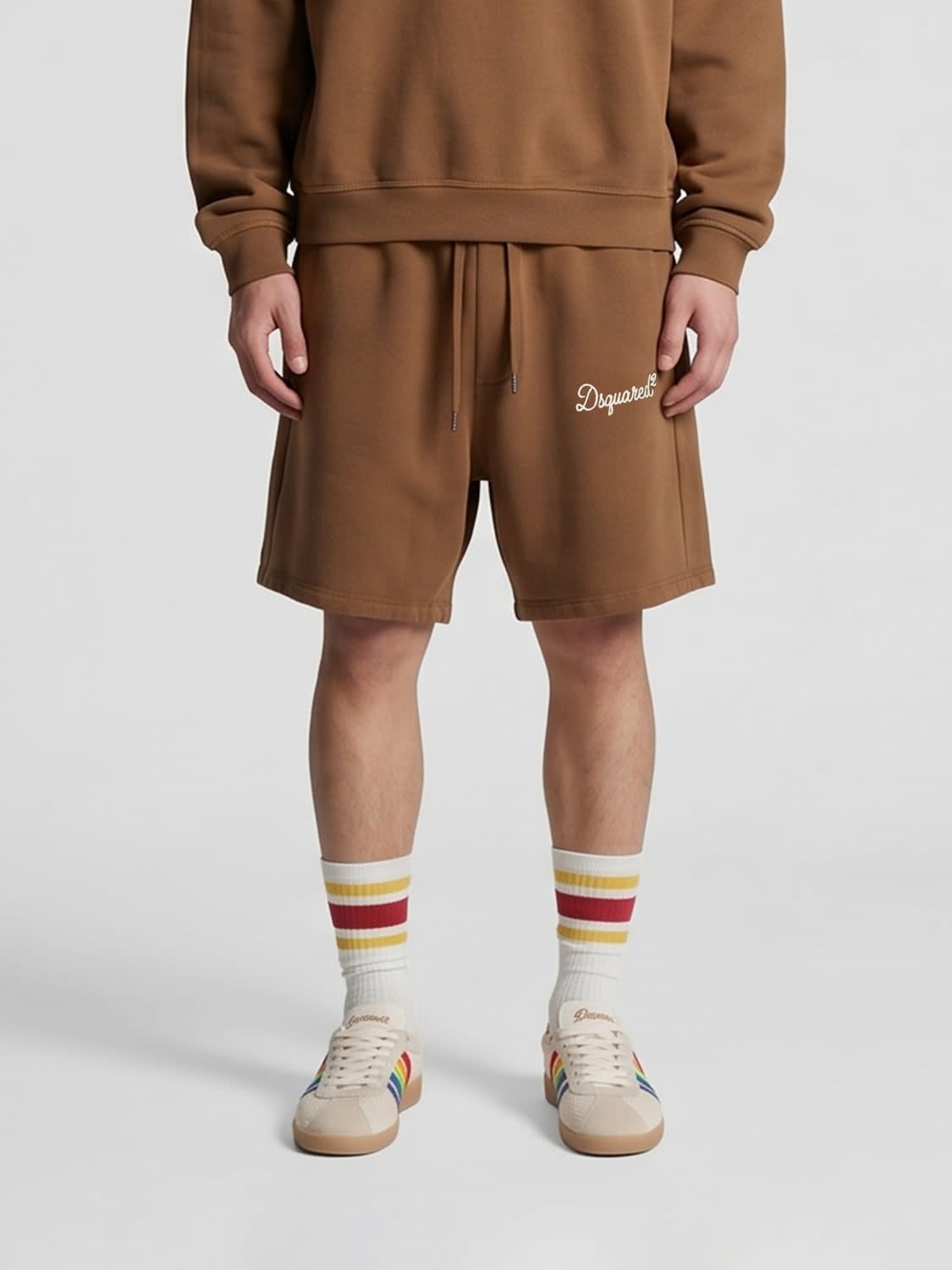 DSQUARED2 쇼츠: Dsquared2 코튼 쇼츠, 브라운 - Img 1