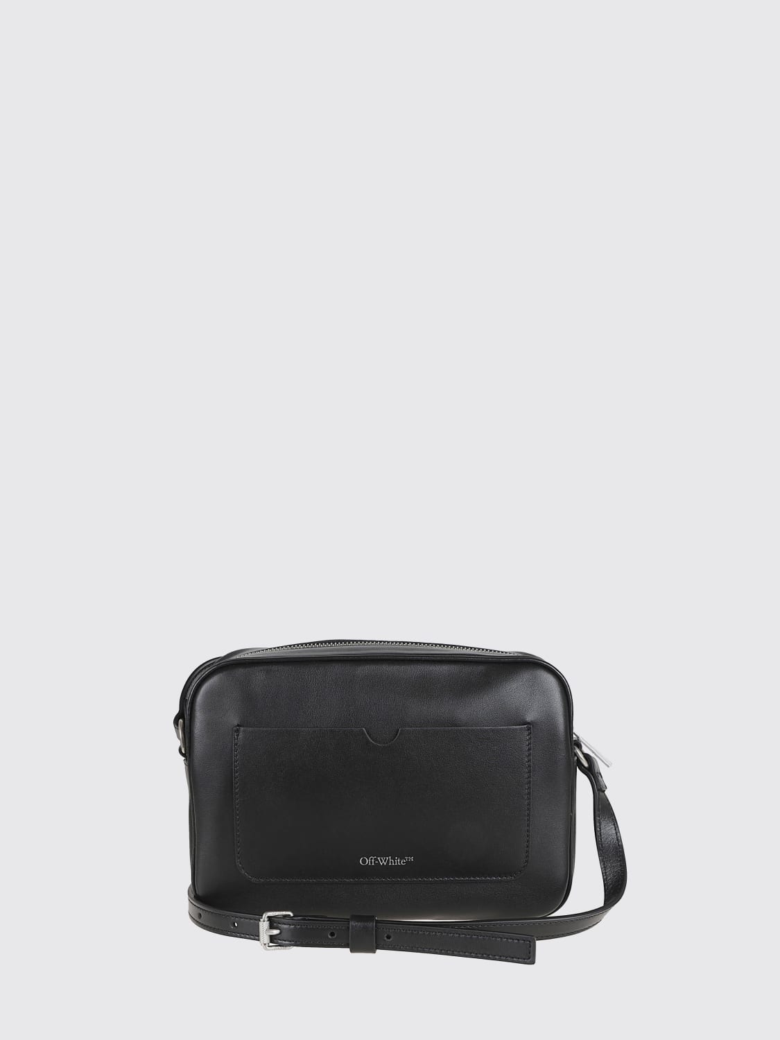 OFF-WHITE BORSA MINI: Borsa Jitney Camera Bag Off-White in pelle , Nero - Img 2